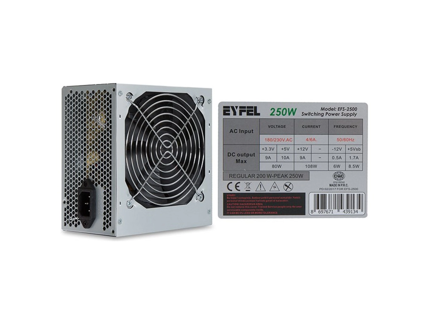Eyfel Efs-2500 Peak 250W 12Cm Fan Psu - Görsel 2
