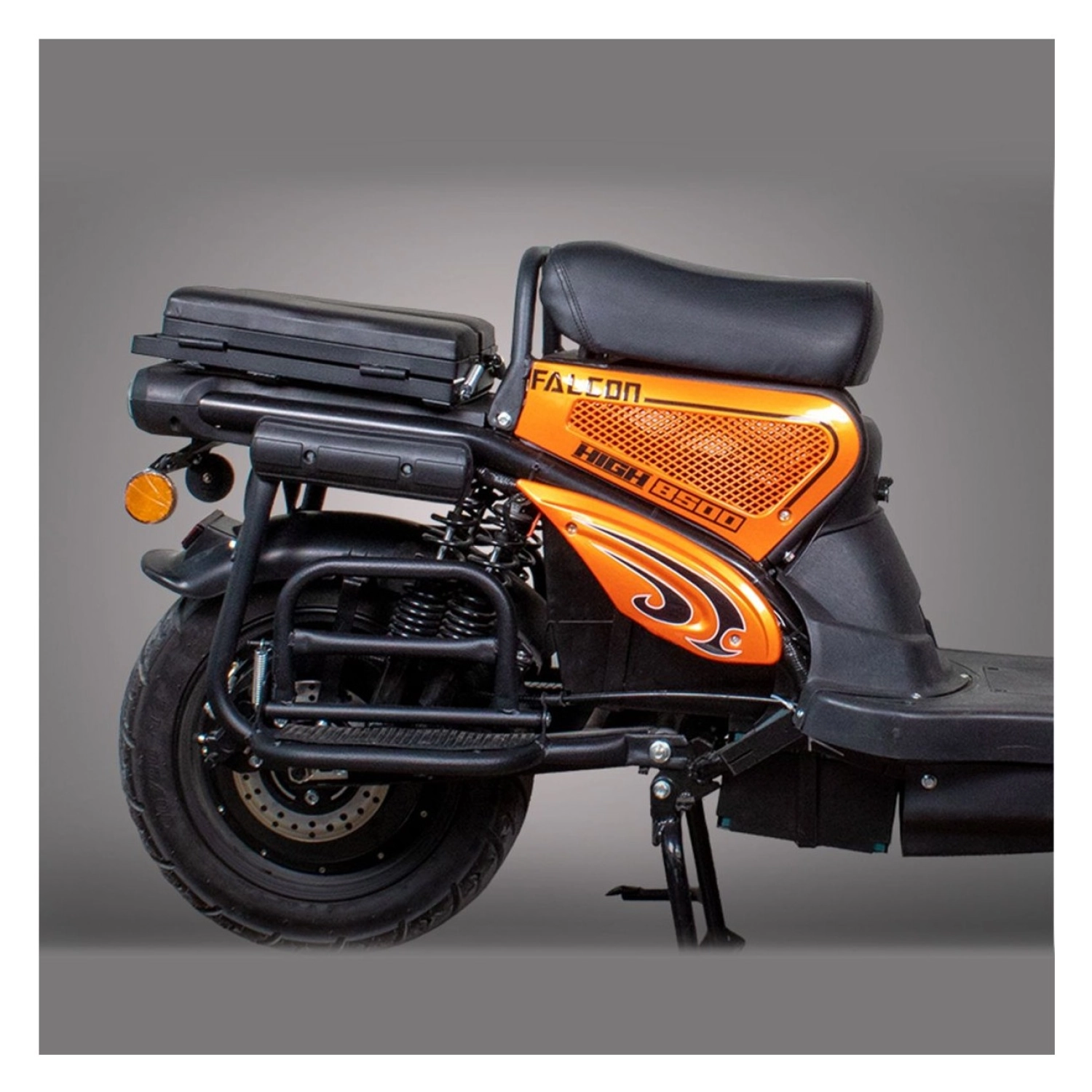 Falcon Sport Service 6 Akülü Elektrikli Motosiklet - Turuncu - Görsel 4
