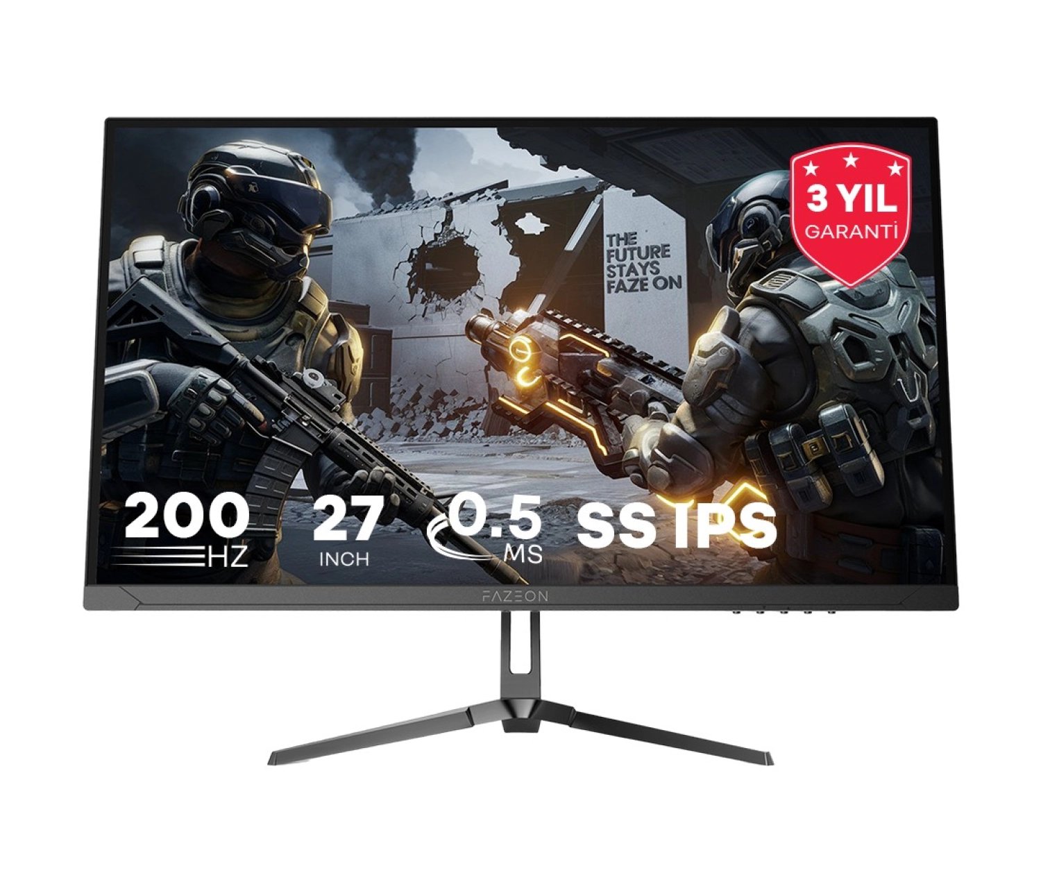 Fazeon X27F200 27" 200Hz 0.5Ms Hdmi Dp Hdr Freesync G-Sync Fhd Ss Ips Gaming Monitör ürün görseli