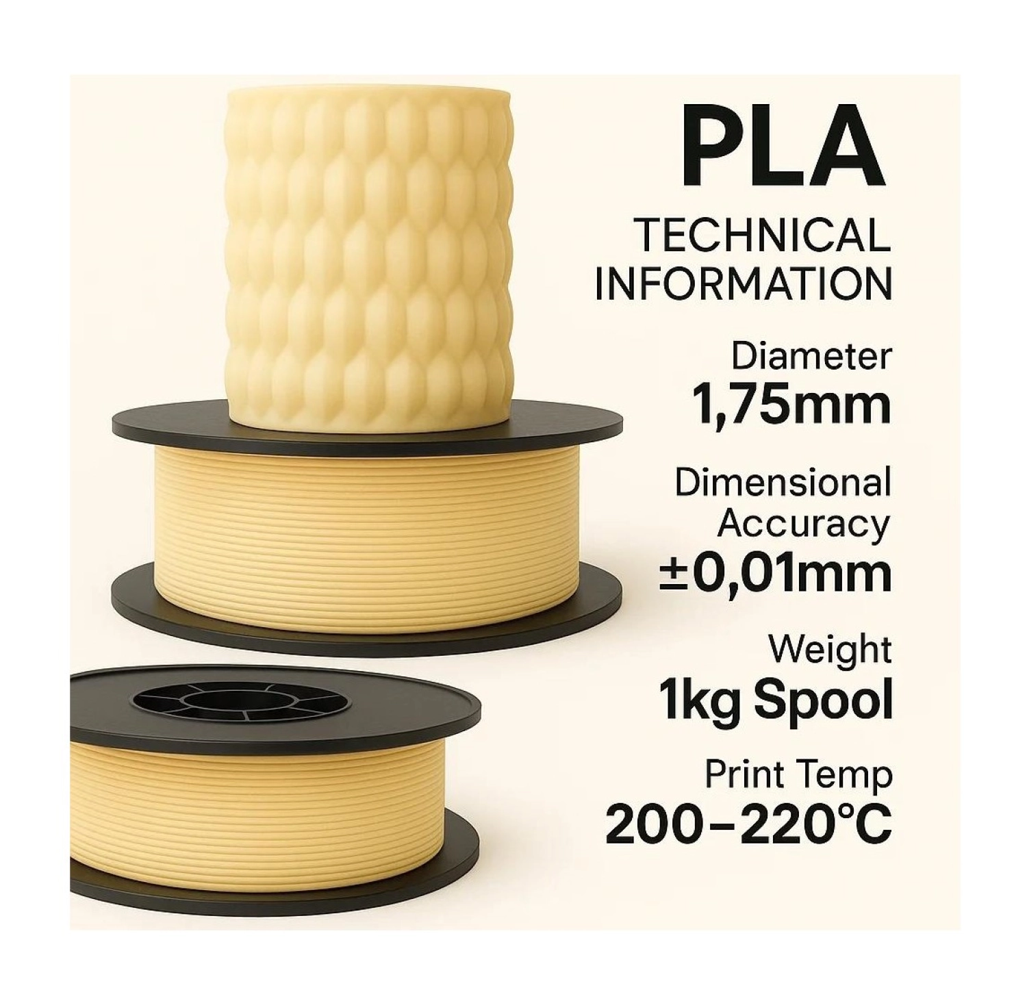 Filetto Pla+ Filament 1.75Mm Ten Rengi - Görsel 2
