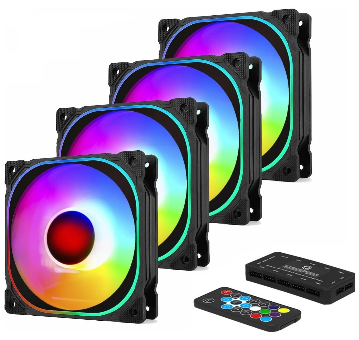 Frisby Fcl-F1274C 4 X 120Mm Argb 4'Lü Fan Seti Kit Sessiz Rgb Kasa Fanı ürün görseli