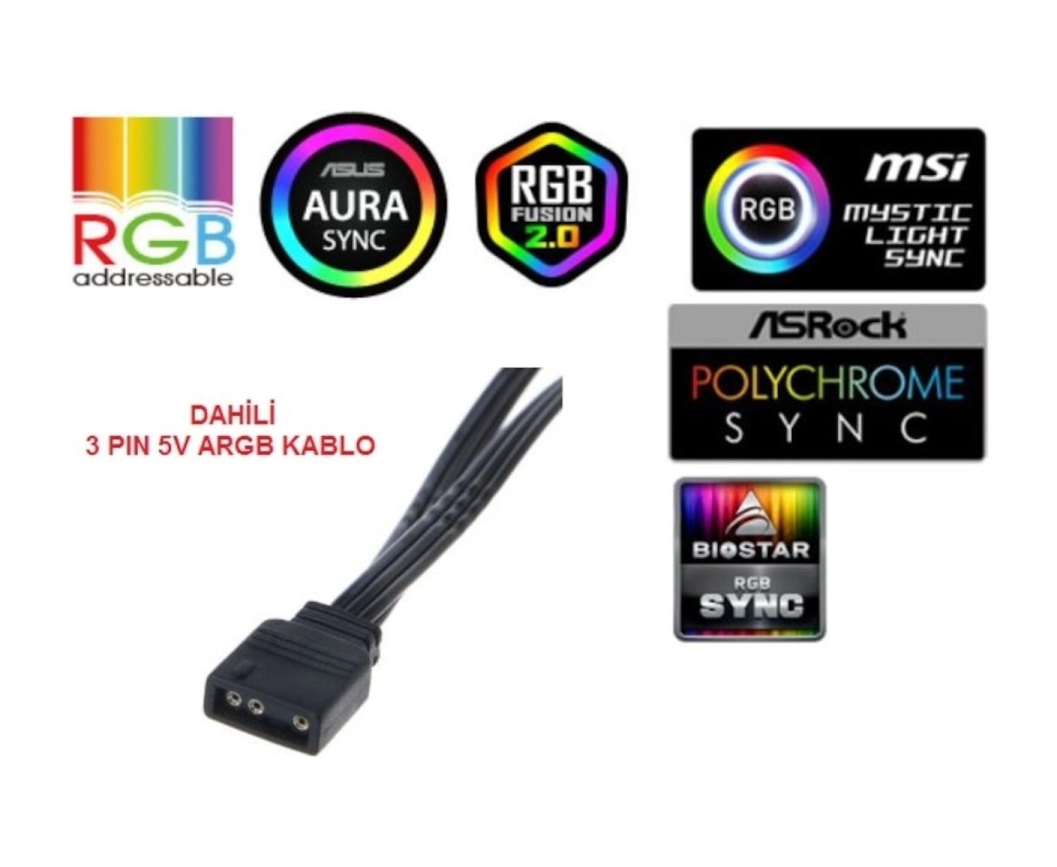 Frisby Fcl-F1274C 4 X 120Mm Argb 4'Lü Fan Seti Kit Sessiz Rgb Kasa Fanı - Görsel 4
