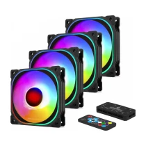 Frisby Fcl-F1274C 4 X 120Mm Argb 4'Lü Fan Seti Kit Sessiz Rgb Kasa Fanı