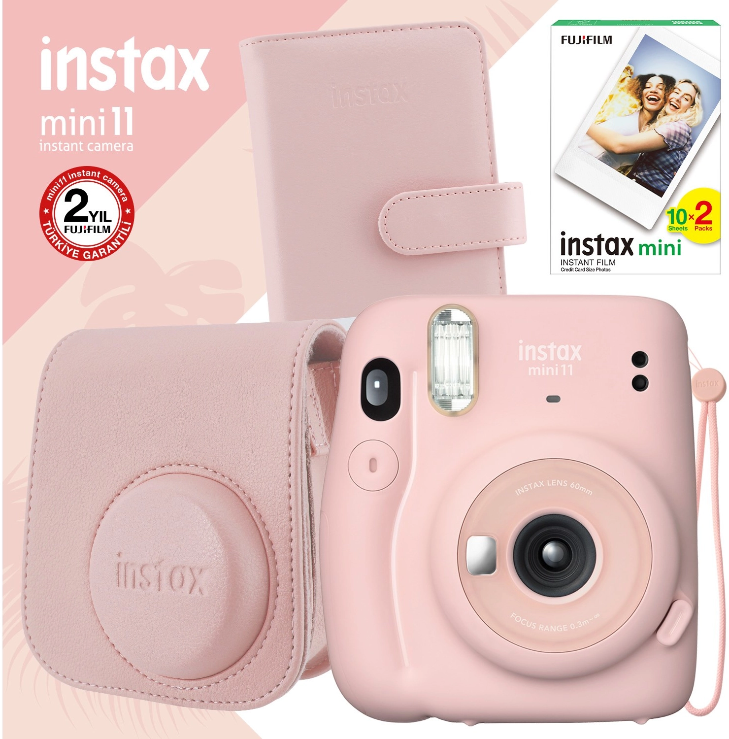 Fujifilm Instax Mini 11 Pembe Fotoğraf Makinesi Seti 1 ürün görseli