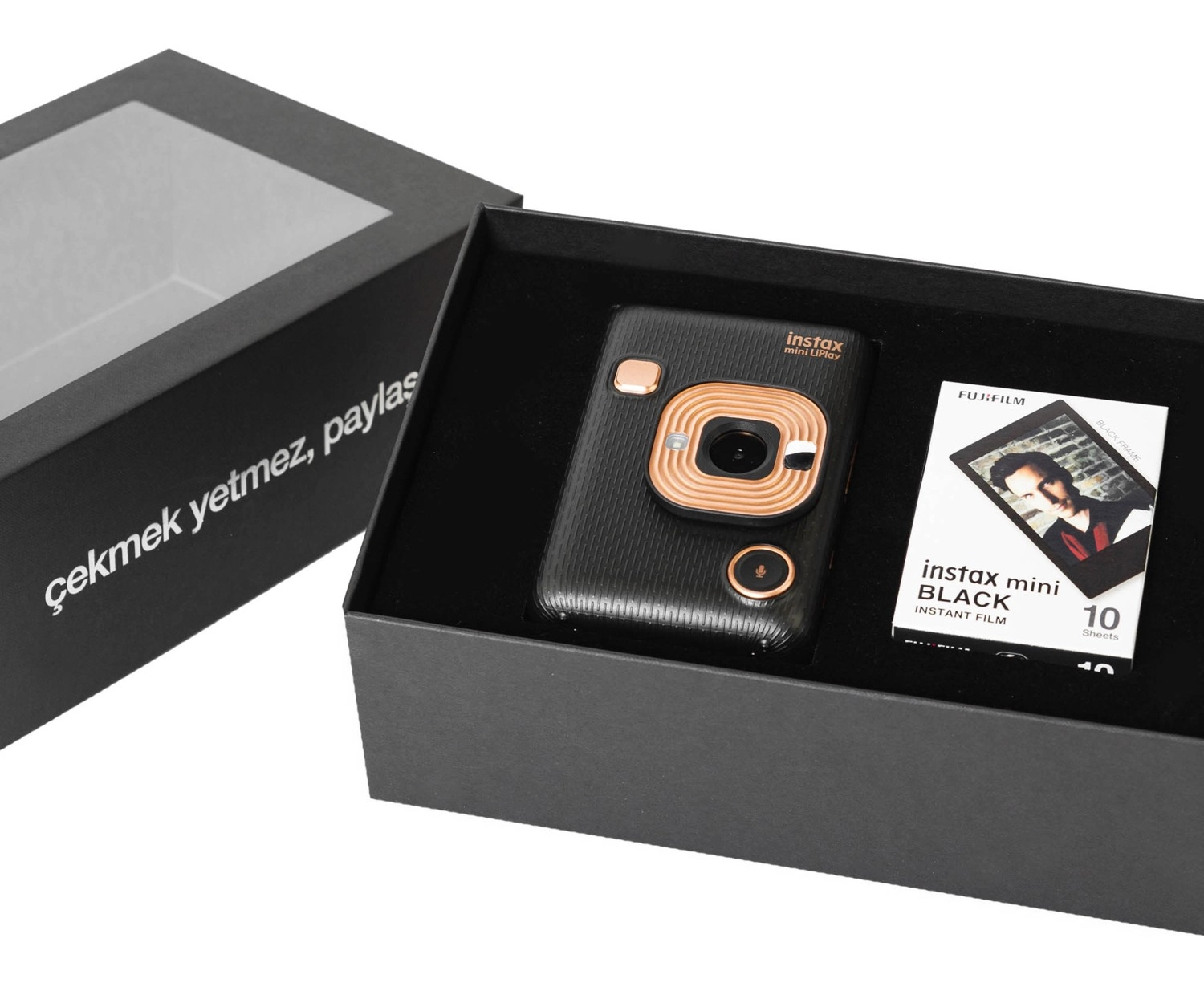 Fujifilm Instax Mini Liplay Elegant Black Fotoğraf Makinesi Siyah Special Box - Görsel 4
