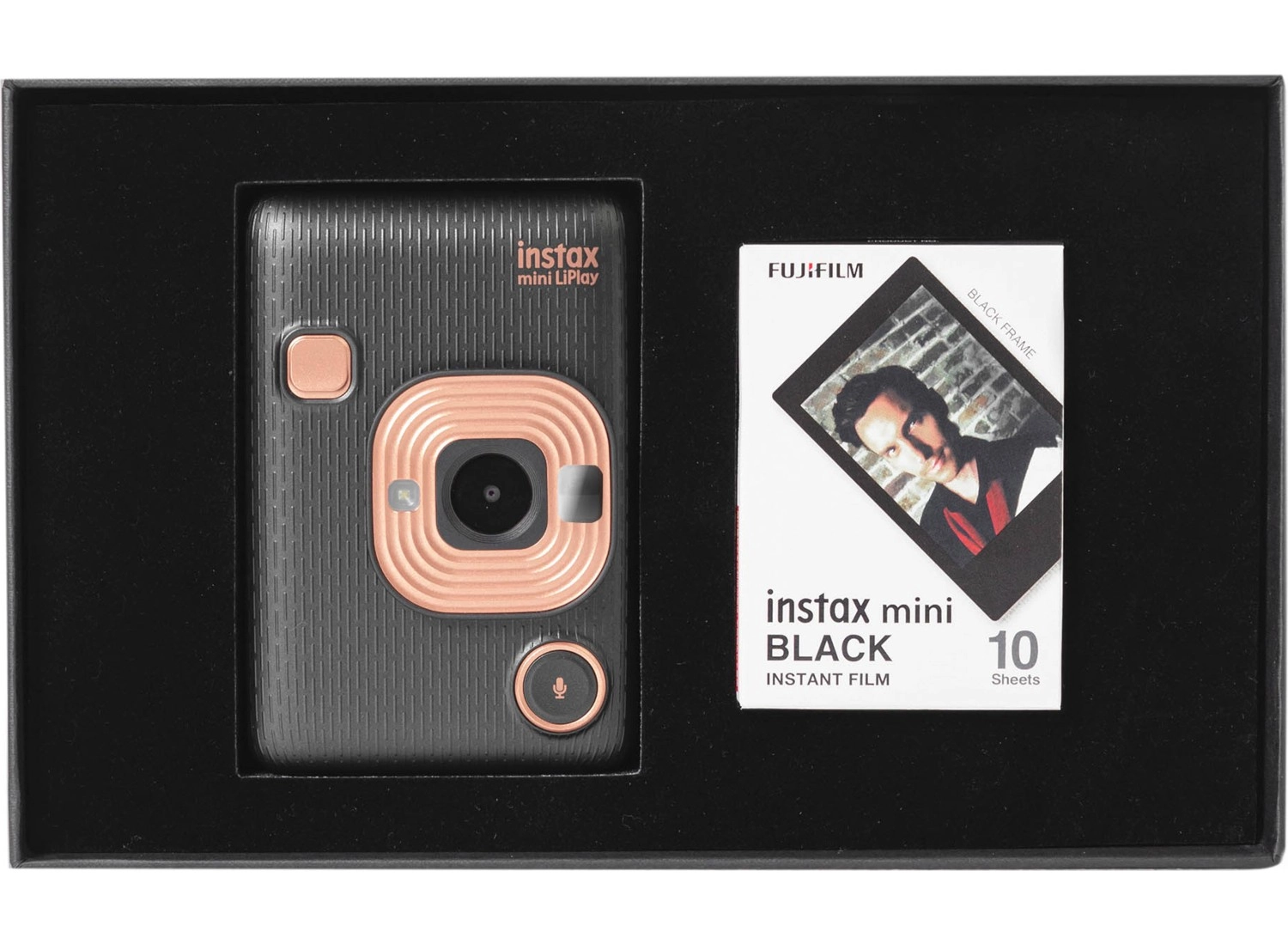 Fujifilm Instax Mini Liplay Elegant Black Fotoğraf Makinesi Siyah Special Box - Görsel 2