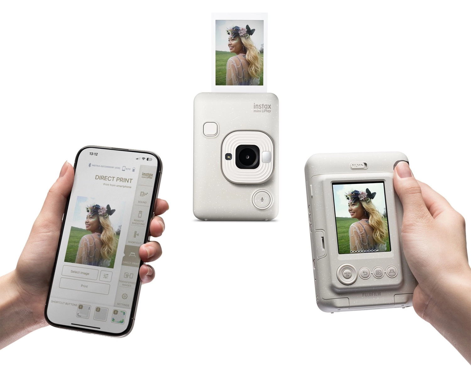 Fujifilm Instax Mini Liplay Hybrid Misty White Fotoğraf Makinesi-10'Lu Mini Film Ve Çerçeve Hediye Seti - Görsel 5