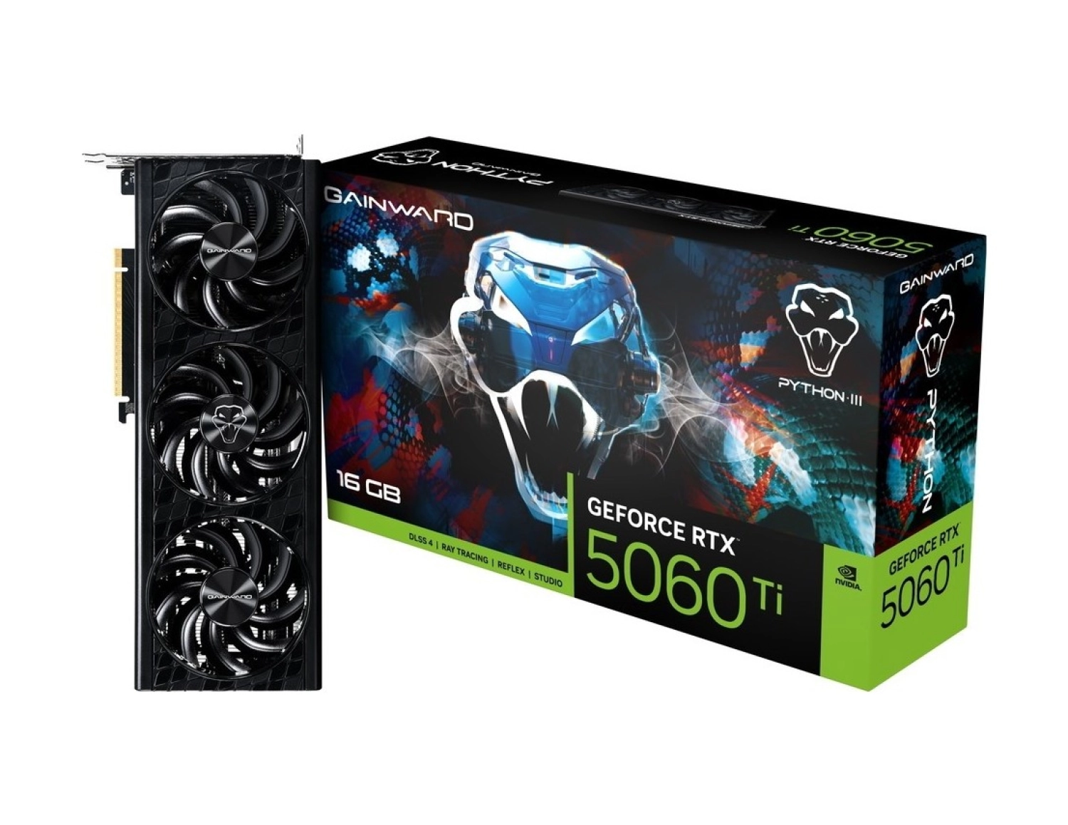 Gainward Gaınward Rtx5060 Ti Python Iıı 16Gb Gddr7 128Bit Ne7506T019T1-Gb2061T ürün görseli