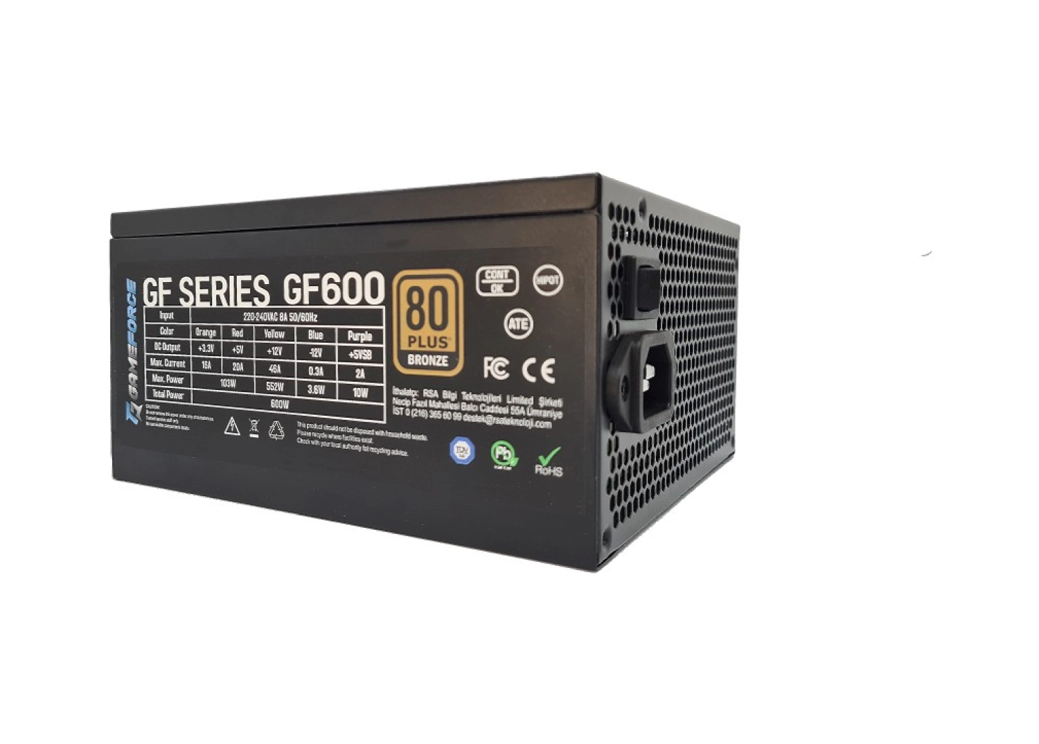 Gameforce Gf600 600W 80+ Bronz Sertifikalı Güç Kaynağı - Görsel 2