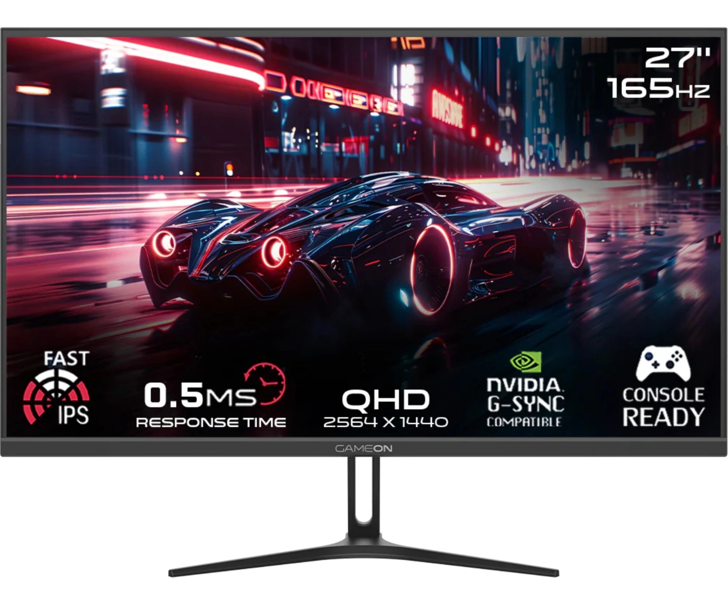 Gameon Goae27Qhd165Ips Pro 27" Qhd, 165Hz, Mprt 0.5Ms, Ps5Destekli, Hızlı Ips Siyah Oyuncu Monitörü ürün görseli