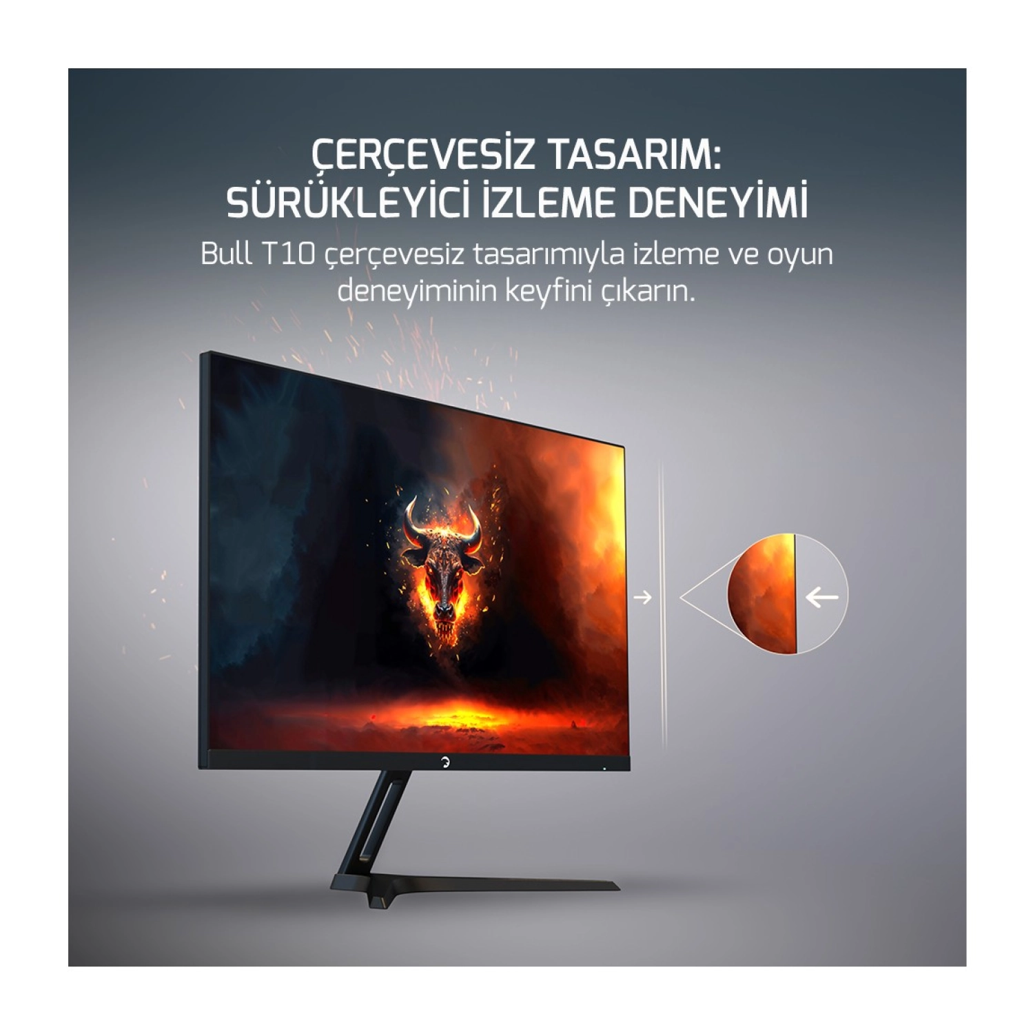 Gamepower 24'' Bull T10 Flat Ips 200Hz 0.5Ms Gaming Monitör - Görsel 8