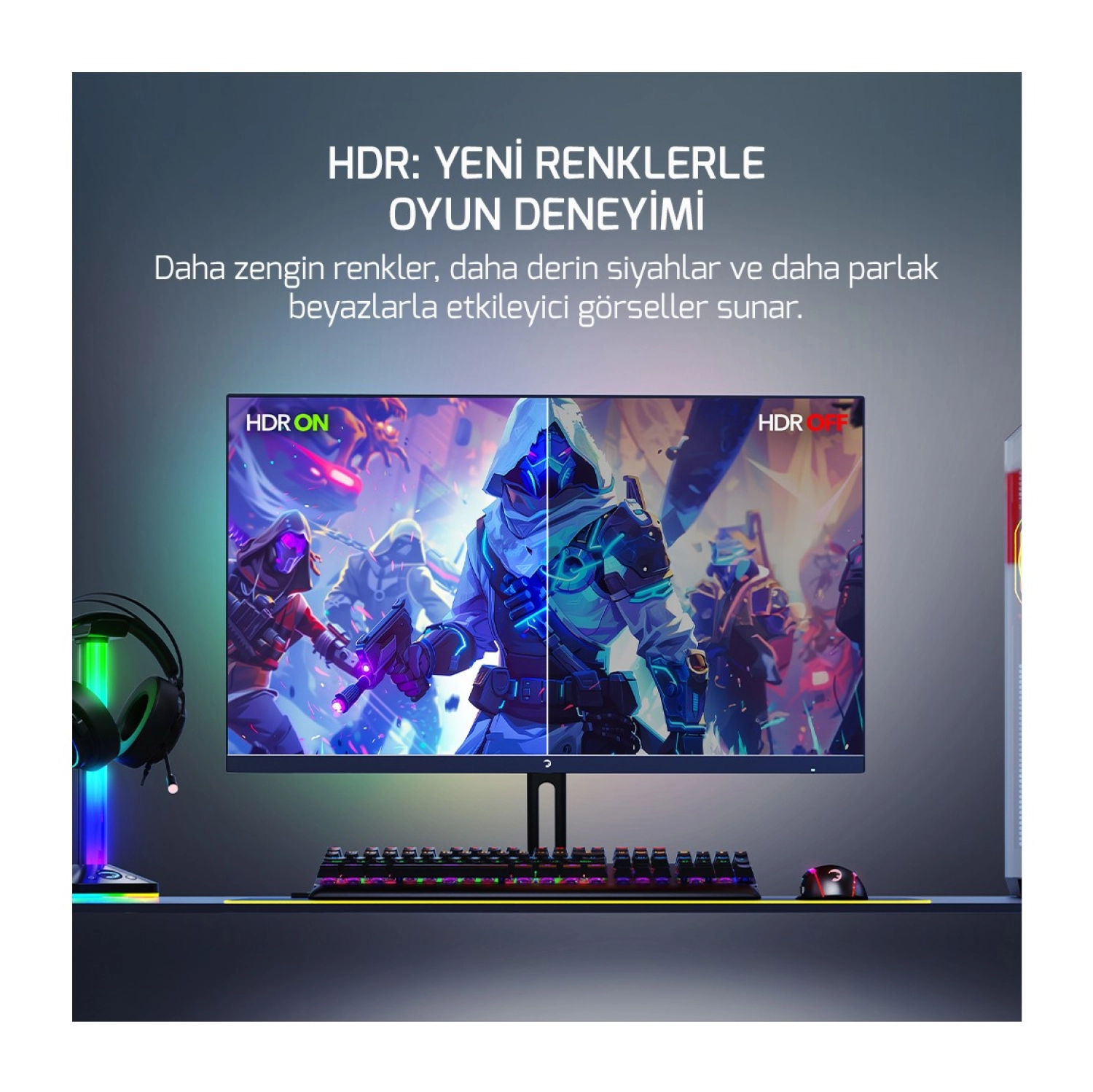 Gamepower Bull T20 Flat Fast Ips 180Hz 0.5Ms Fhd Gaming Monitör - Görsel 4