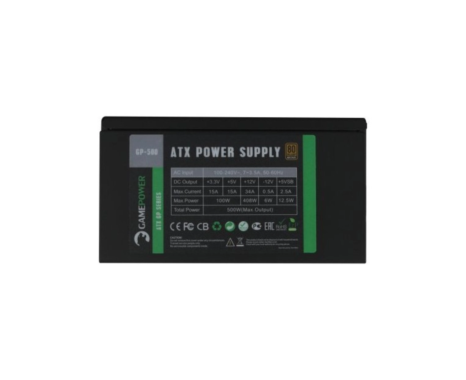 Gamepower Gp-500 500 W Power Supply 14Cm 80 - Görsel 2