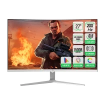Gamepower Vivid T50 27'' 1500R Curved Rgb Beyaz 200Hz 0.5Ms Fhd 2X2W Speaker Va Gaming Monitör