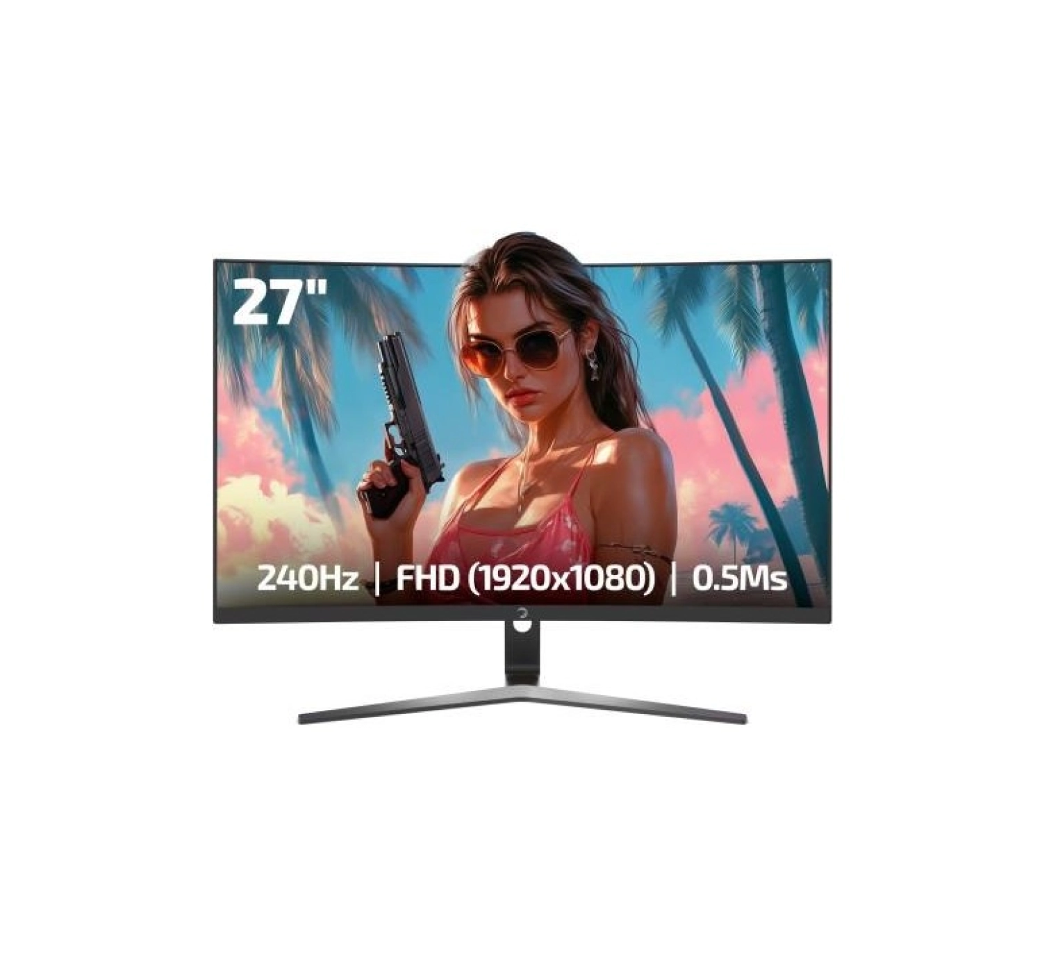 Gamepower Vivid V60 27" 240 Hz 0.5 Ms (Dp+Hdmi+Usb) Fhd Freesync & G-Sync 1500R Hdr Siyah Rgb Curved Gaming Monitör ürün görseli