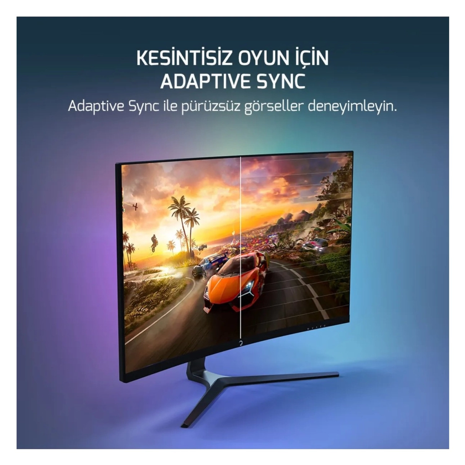 Gamepower Vivid V60 27" 240 Hz 0.5 Ms (Dp+Hdmi+Usb) Fhd Freesync & G-Sync 1500R Hdr Siyah Rgb Curved Gaming Monitör - Görsel 7