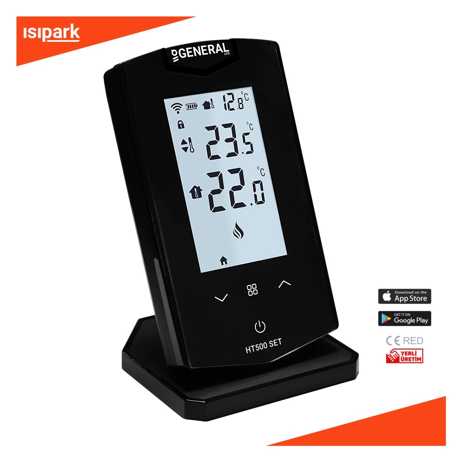 General Ht500Set Akıllı Oda Termostatı Siyah - Görsel 5