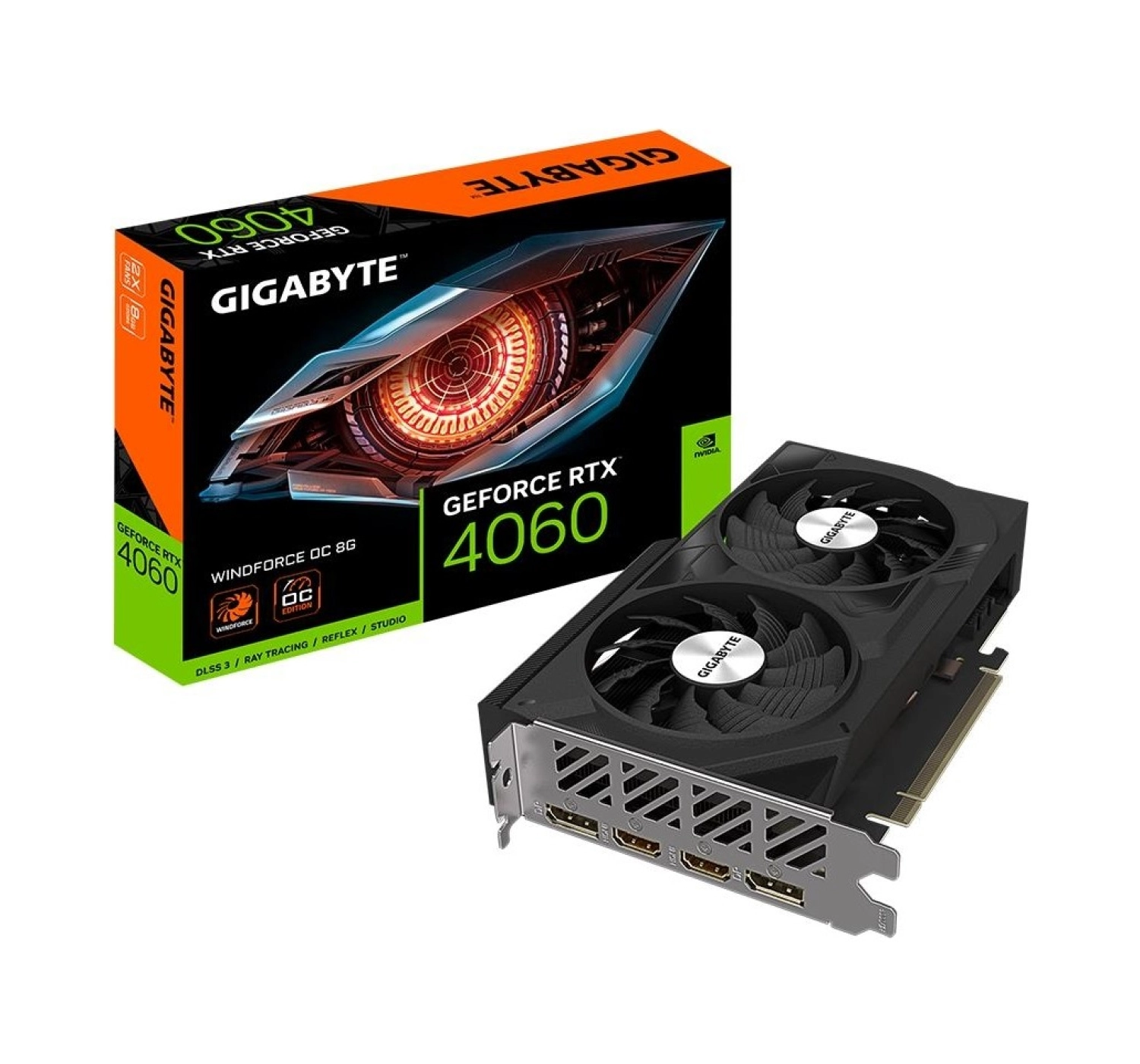Gigabyte 8Gb Rtx4060 Wındforce Oc Eg-Gv-N4060Wf2Oc-8Gd Gddr6 Pcıe 4.0 ürün görseli