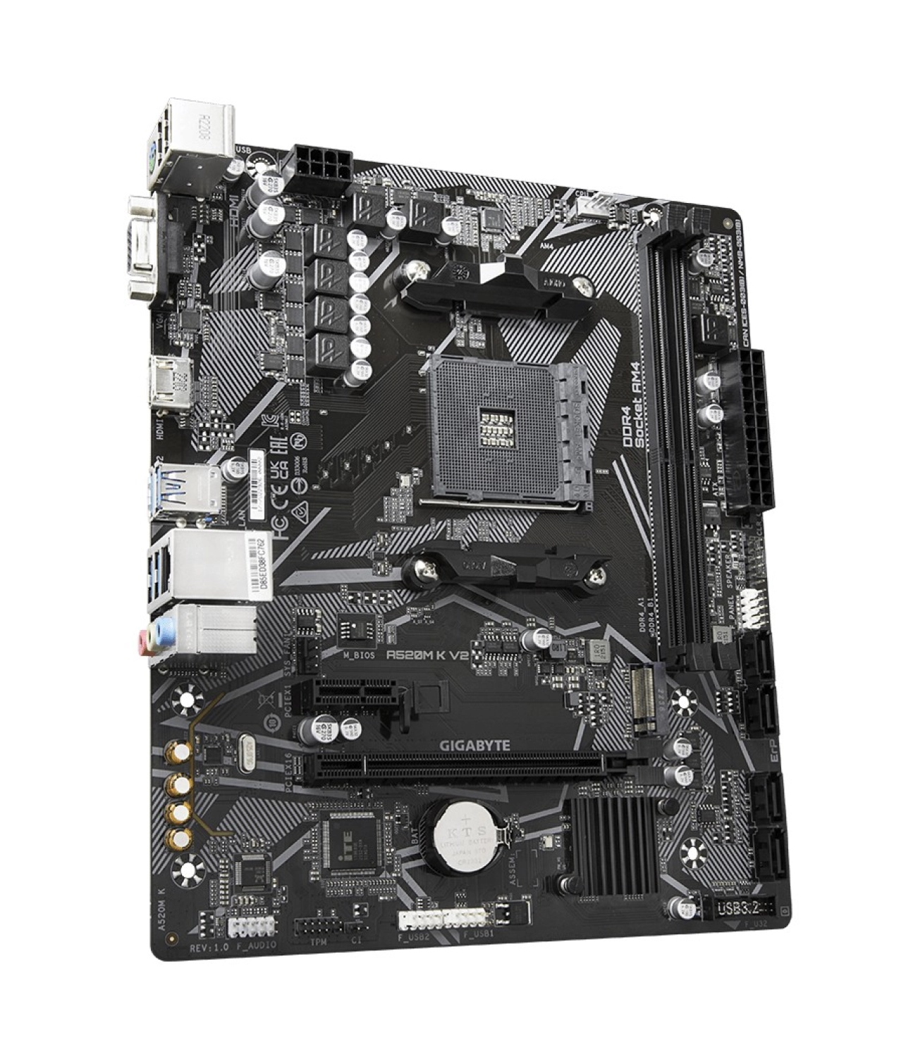 Gigabyte A520M-K V2 Ddr4 5100Mhz Pci-E Gen3 M.2 Usb 3.2 Vga Hdmi Matx Am4 Anakart - Görsel 3