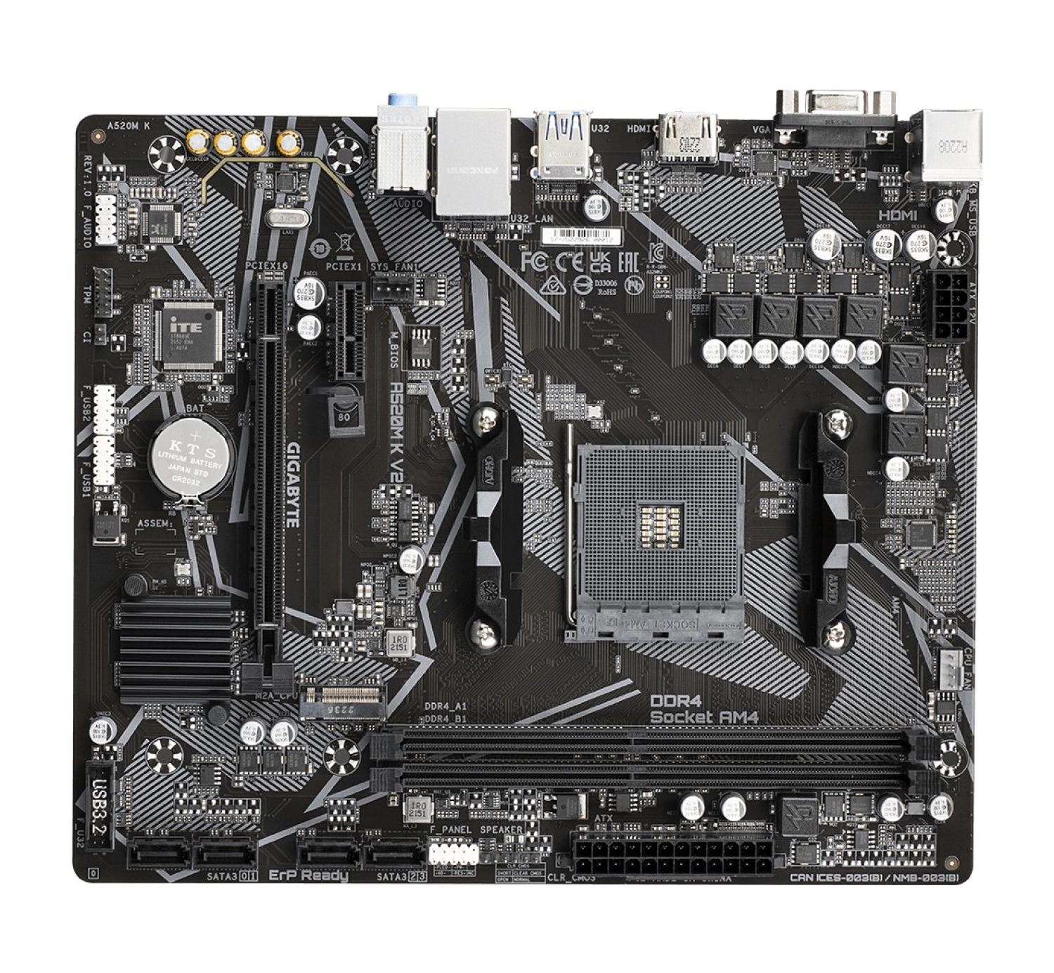 Gigabyte A520M-K V2 Ddr4 5100Mhz Pci-E Gen3 M.2 Usb 3.2 Vga Hdmi Matx Am4 Anakart - Görsel 4