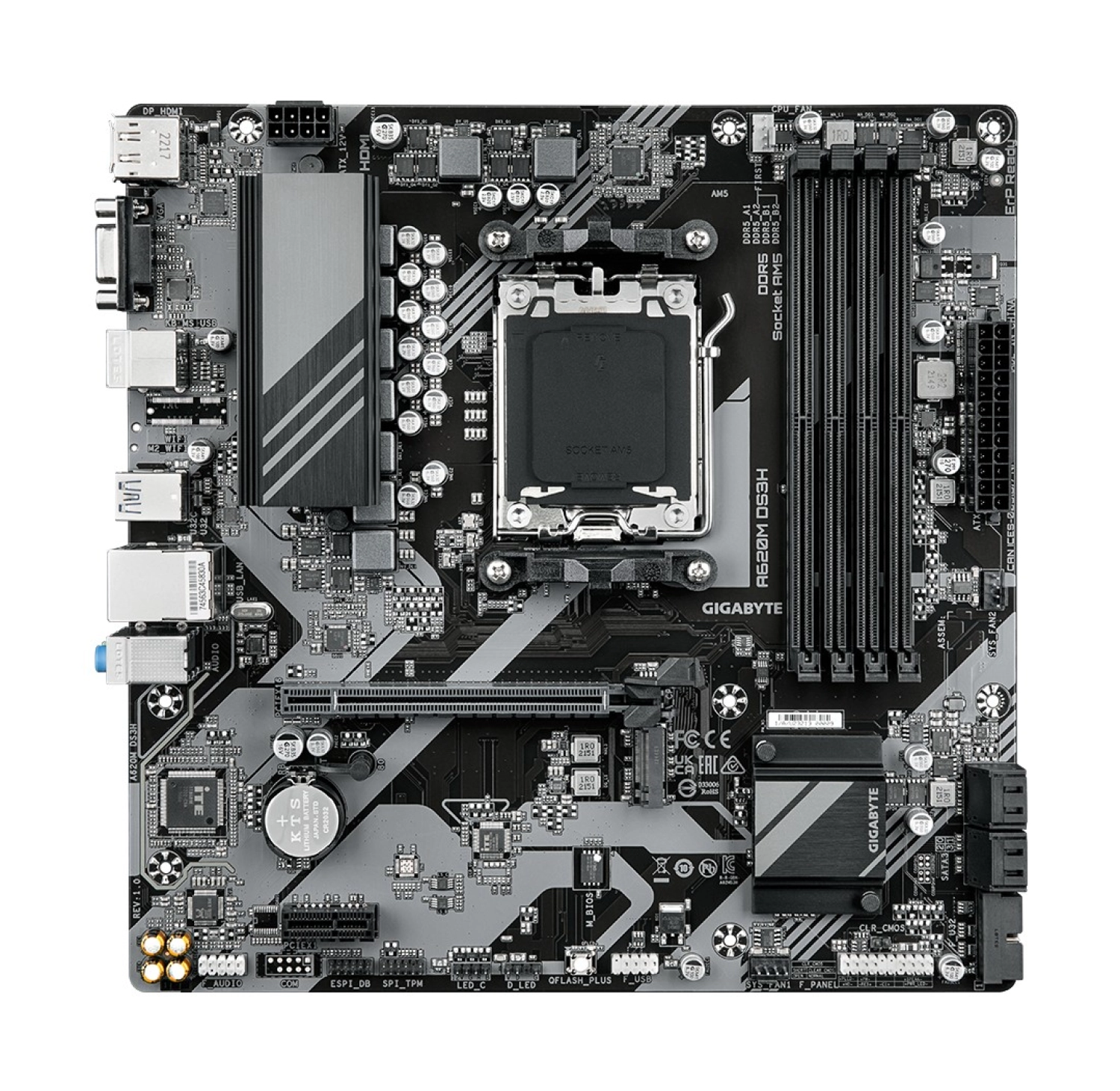 Gigabyte A620M Ds3H 6400 Mhz (O.c) Ddr5 Soket Am5 Matx Anakart - Görsel 2