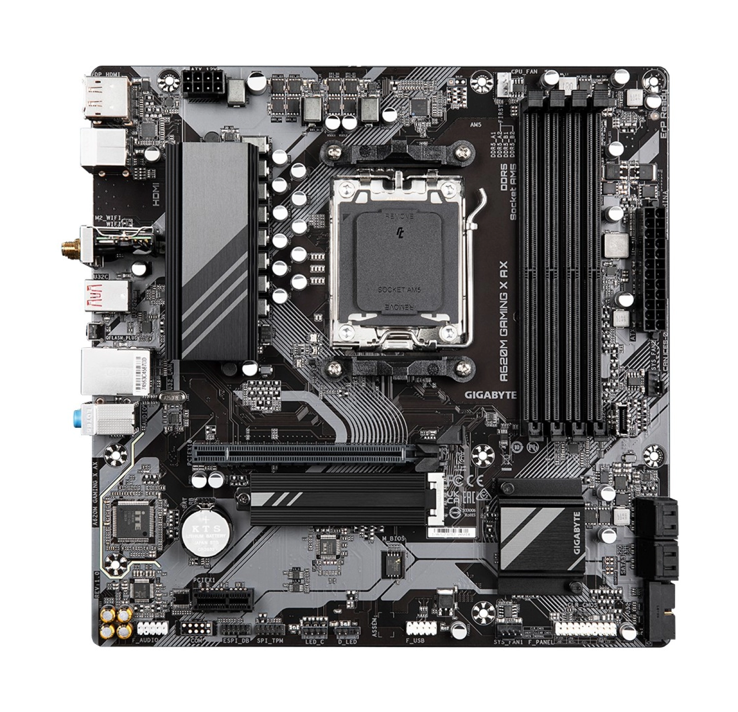 Gigabyte A620M Gaming X Ax Amd Am5 Ddr5 8000Mhz Matx Anakart A620M Gaming X Ax - Görsel 2