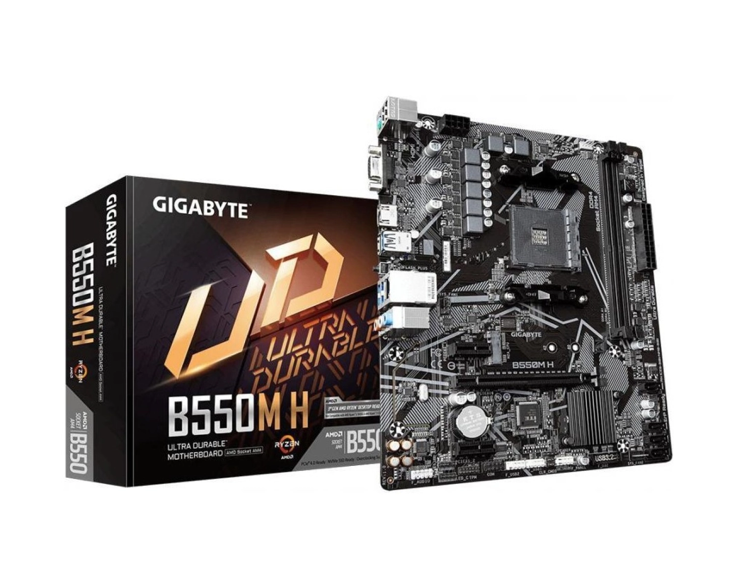 Gigabyte B550M H Am4 Ryzen Ddr4 M.2 Socket Vga Hdmi Anakart ürün görseli