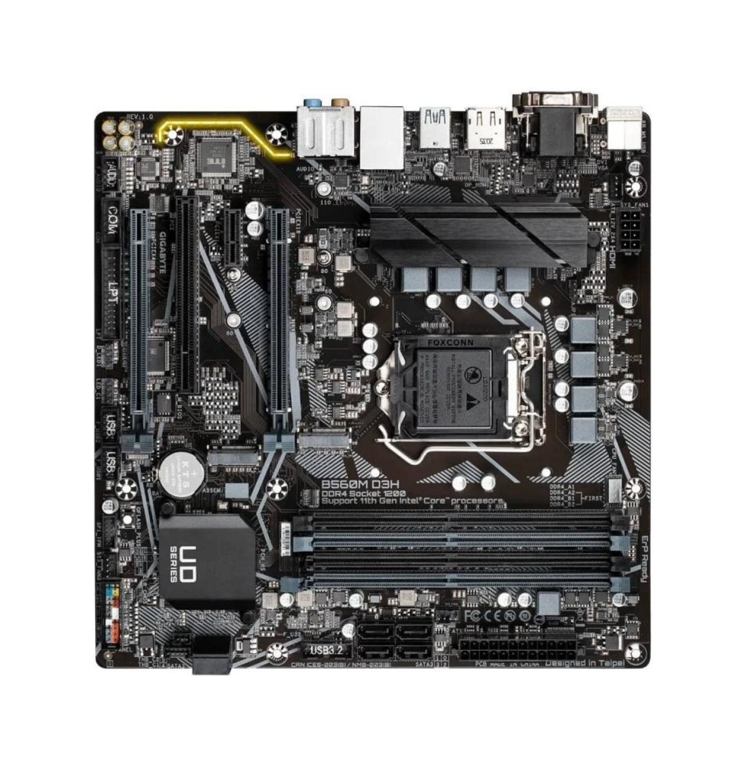 Gigabyte B560M-D3H Mab Intel B560M 1200 Ddr4 5333Mhz Hdmi Anakart ürün görseli