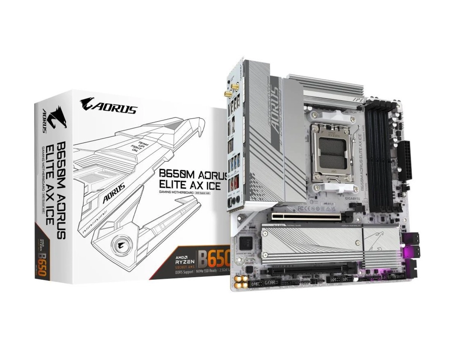 Gigabyte B650M Aorus Elıte Ax Ice Ddr5 Am5 B650 Motherboard ürün görseli