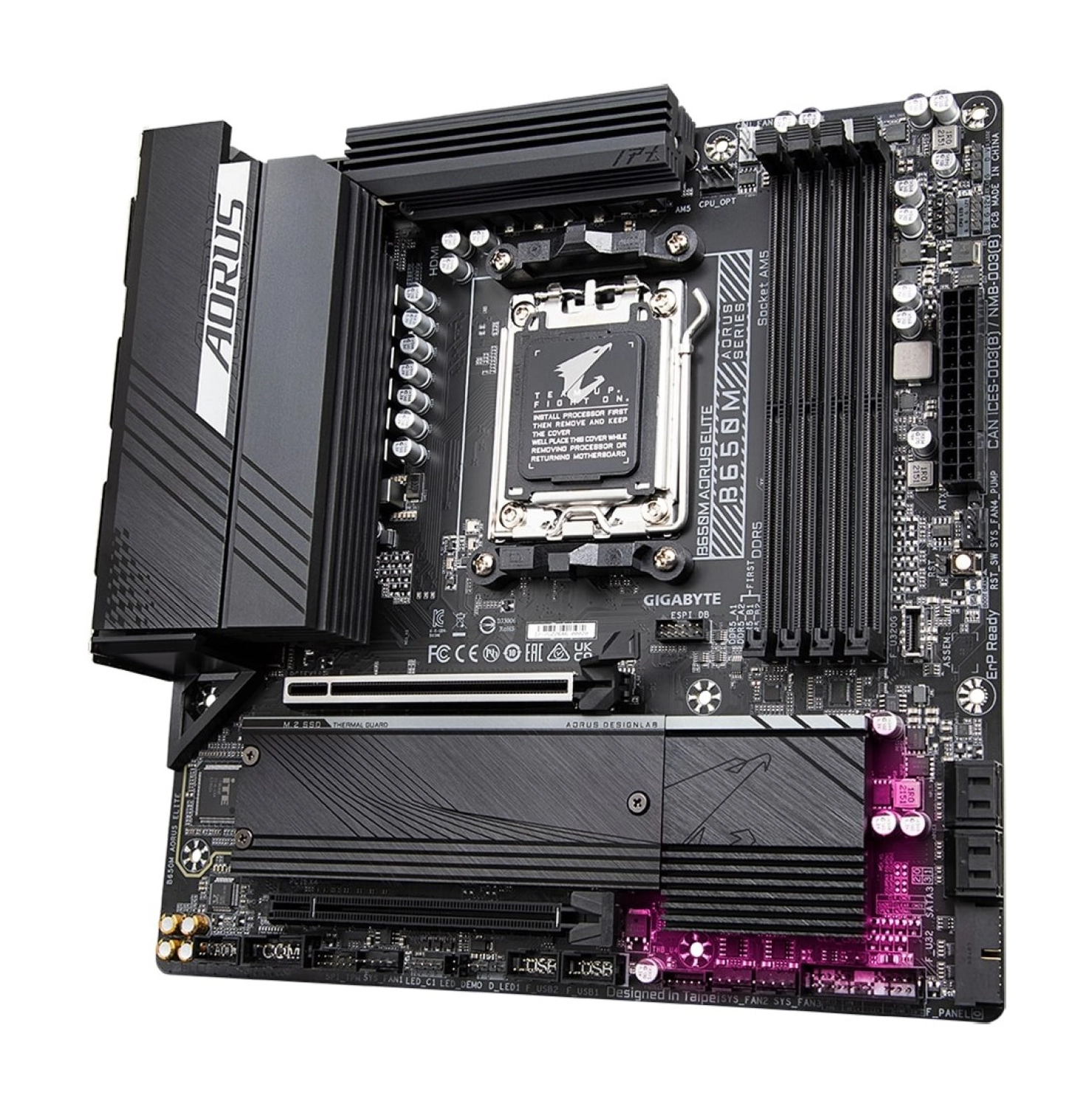 Gigabyte B650M Aorus Elıte Soket Am5 Ddr5 8000Mhz (Oc) Matx Gaming (Oyuncu) Anakart - Görsel 4