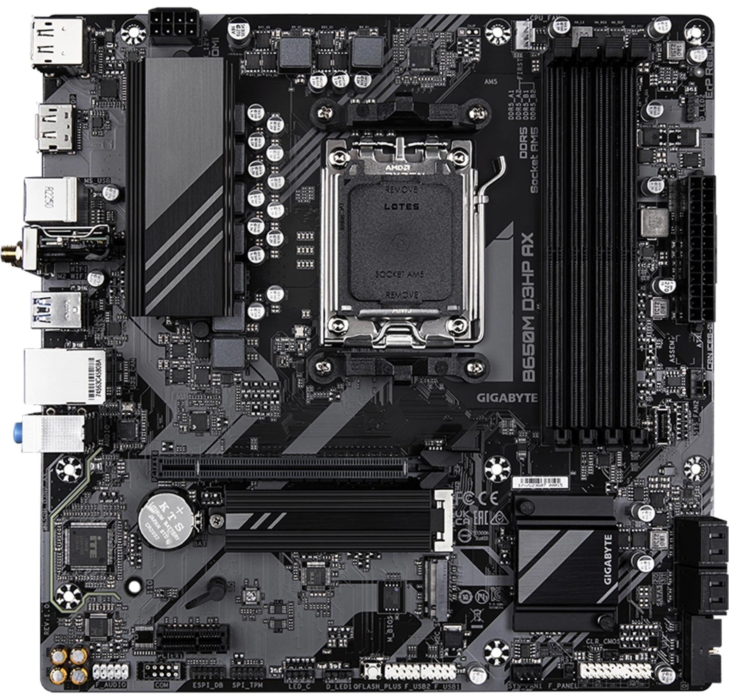 Gigabyte B650M D3Hp Ax Amd B650 Am5 Ddr5 7600Mhz (Oc) Hdmı/Dp M.2 Wi-Fi Rgb Matx Anakart - Görsel 2