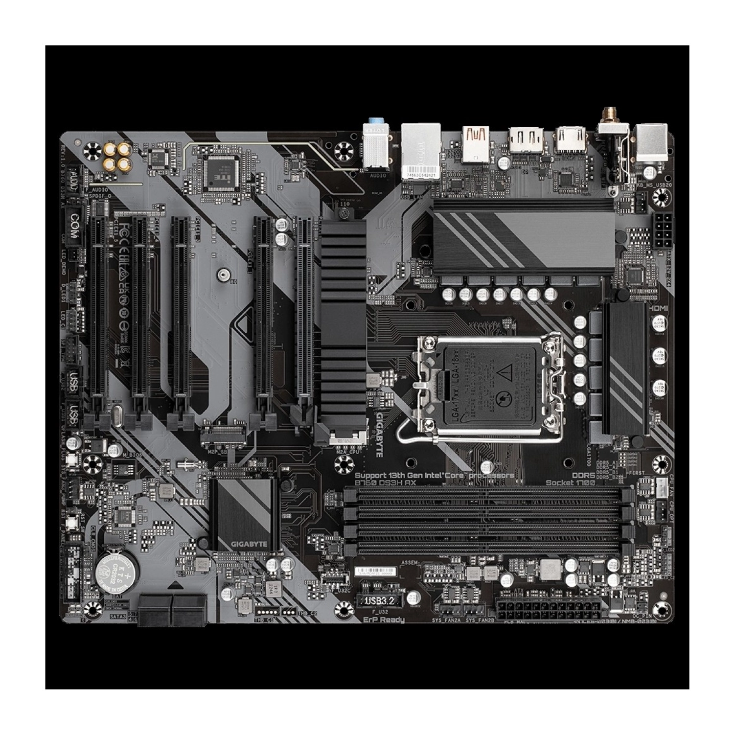 Gigabyte B760 Ds3H Ax, Rev.1.0, 4Xddr5, 2Xm.2, Dp, Hdmı, Type-C, Wi-Fi 6E, Bluetooth V5.3, 12-13-14.Nesil, Lga1700 Soket, Anakart - Görsel 3
