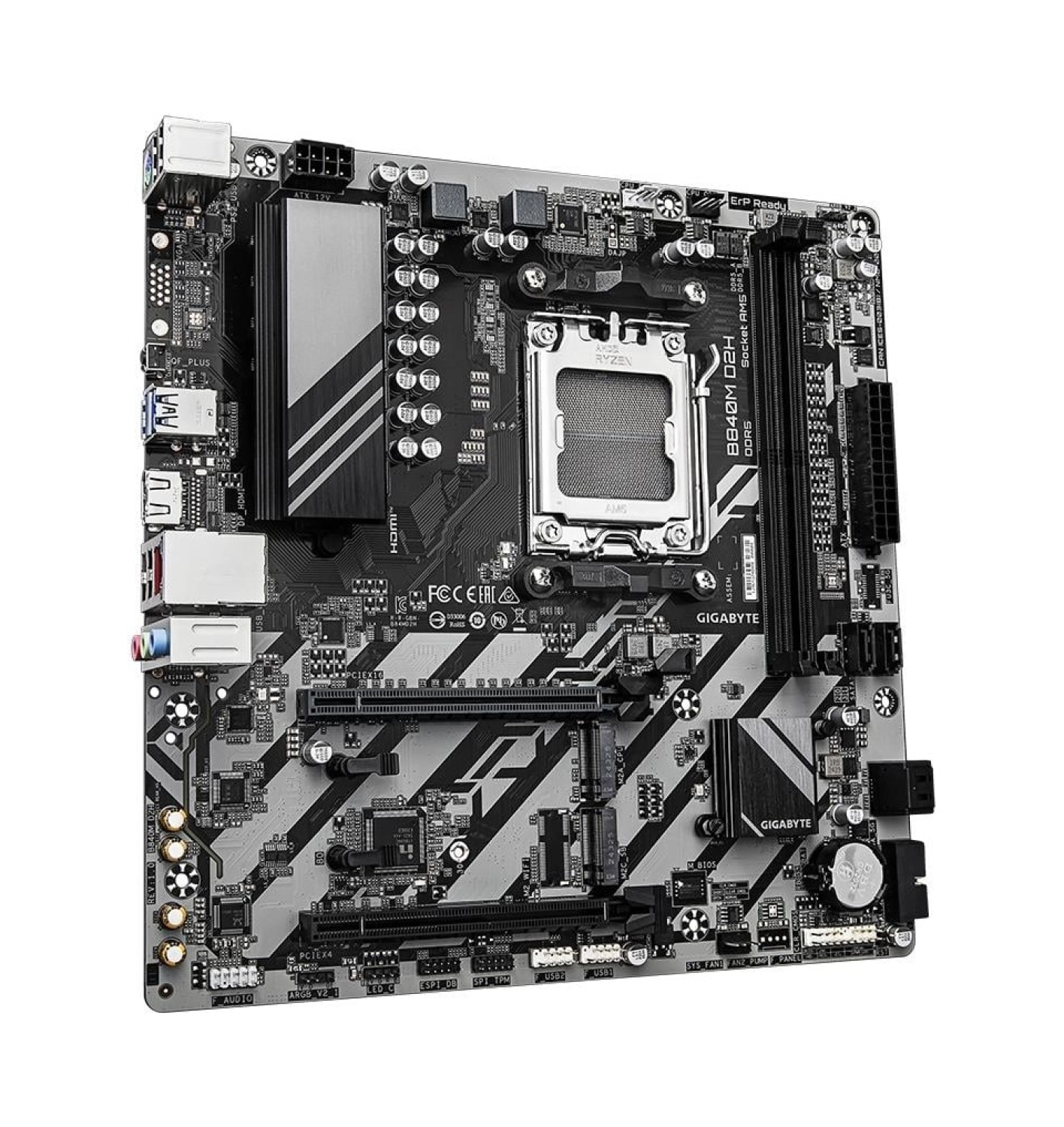 Gigabyte B840M-D2H Amd B860M Soket Am5 Ddr5 7600Mhz(Oc) M.2 Anakart - Görsel 3