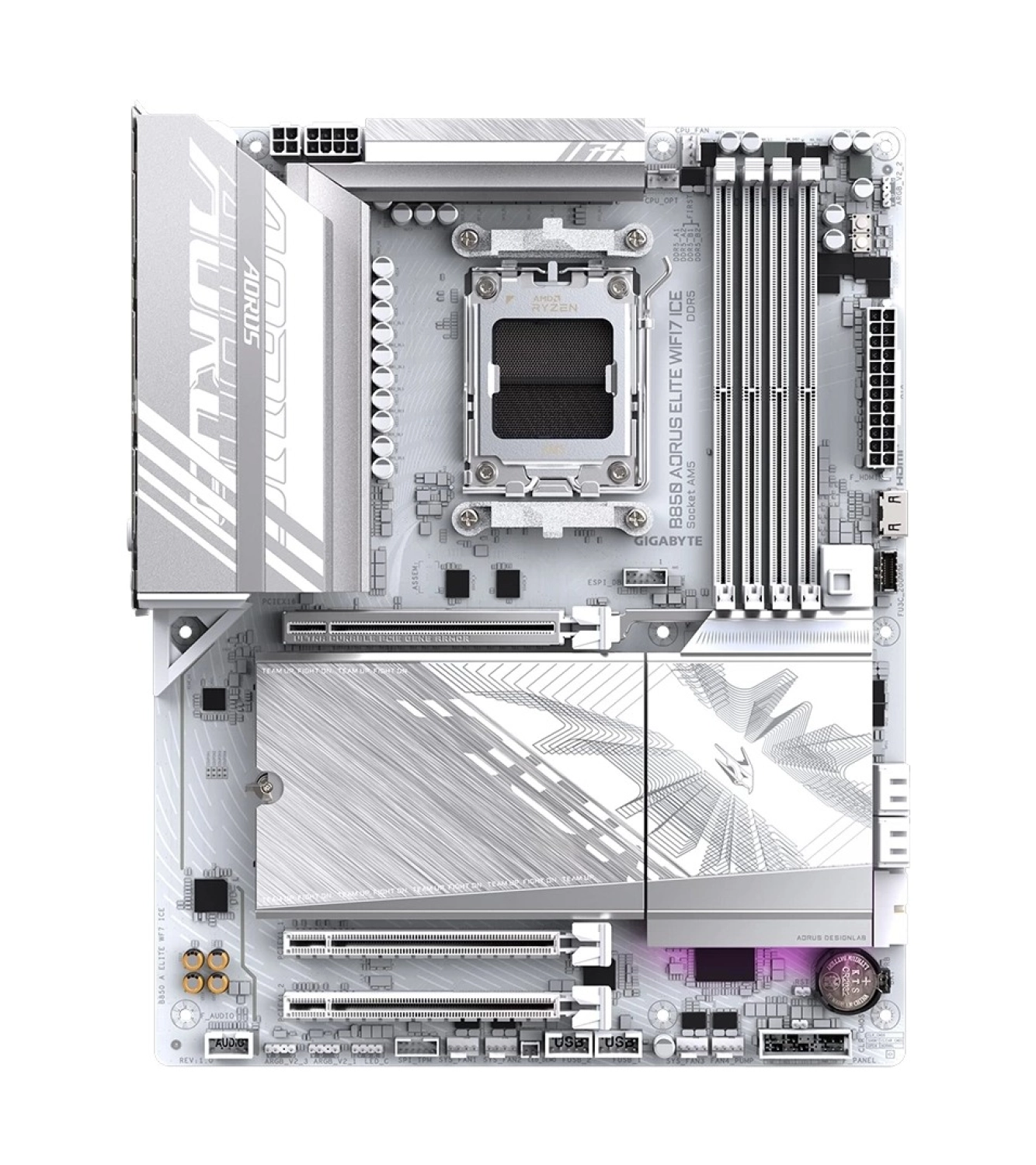 Gigabyte B850 Aorus Elite Wıfı 7 Ice Ddr5 8266 Mhz 8200 (Oc) M.2 1555 Pin Am5 Atx Anakart - Görsel 3