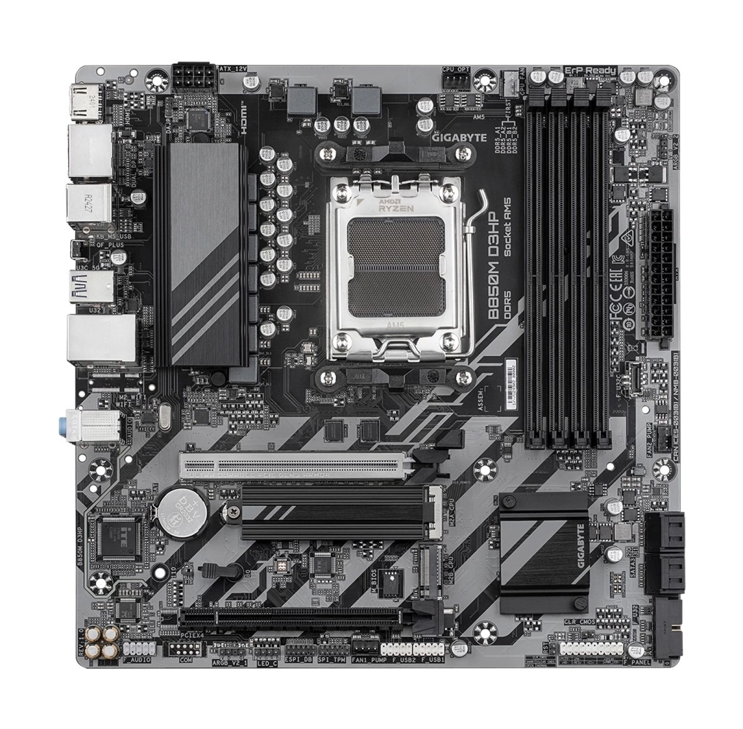 Gigabyte B850M D3Hp Ddr5 8200Mhz (Oc) M.2 Am5 Matx Anakart - Görsel 2