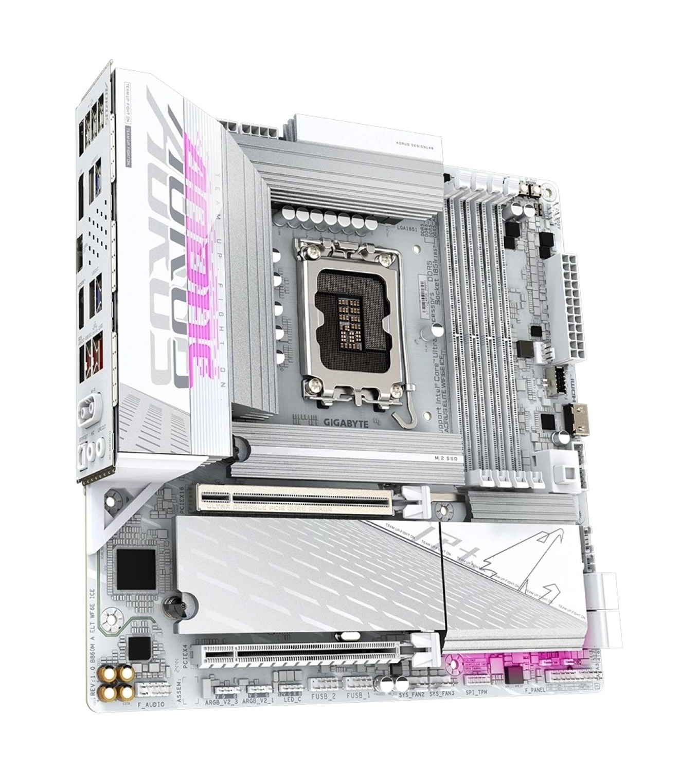 Gigabyte B860M Aorus Elite Wifi6E Ice Ddr5 9200Mhz (Oc) M.2 1851P Matx Anakart - Görsel 3