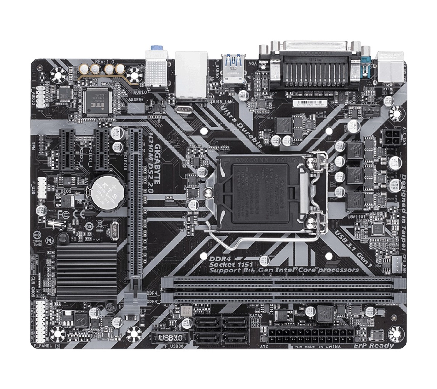 Gigabyte H310M Ds2 2.0 Intel H310 Express 2133Mhz Ddr4 1151Pin Matx Anakart - Görsel 2