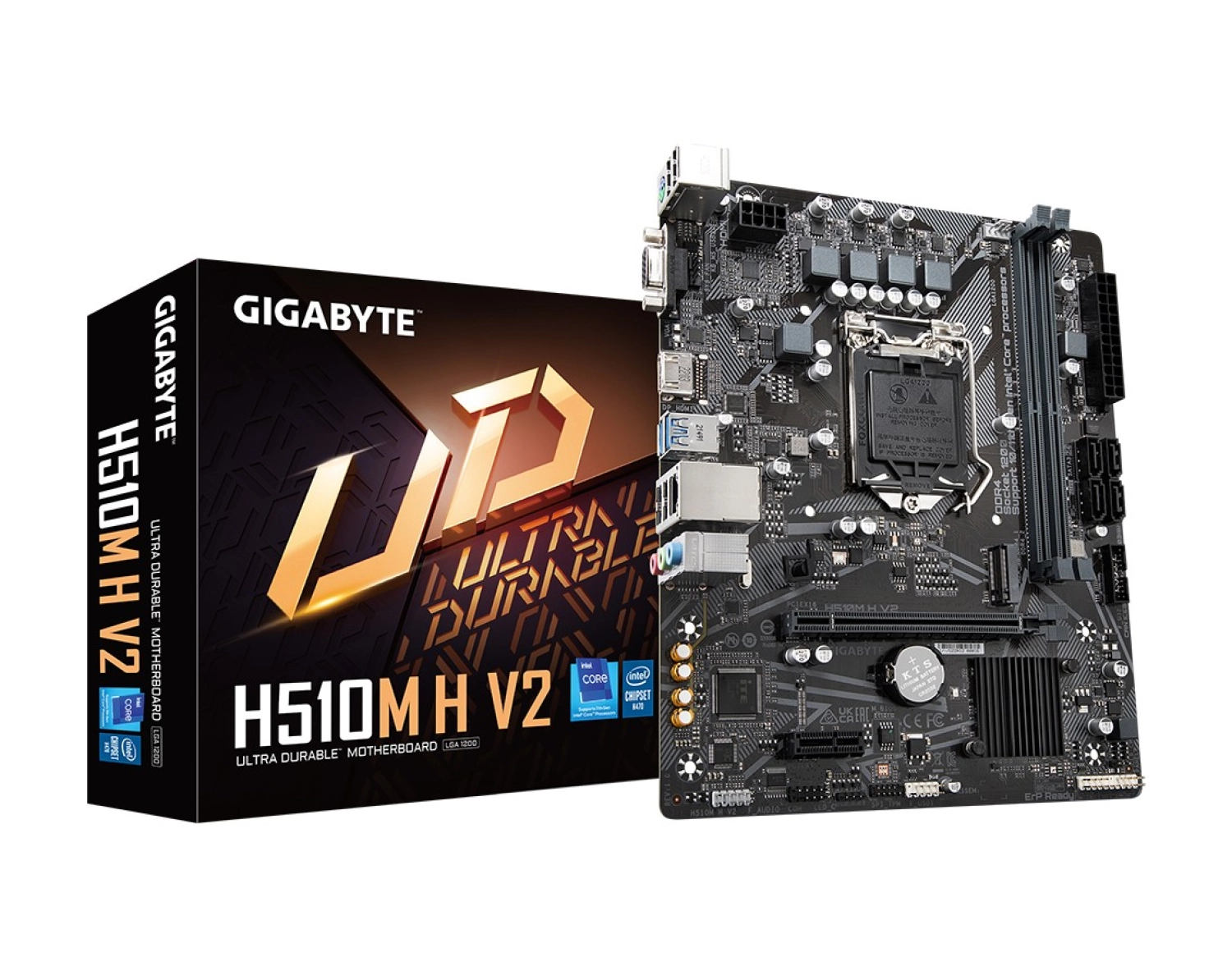 Gigabyte H510M-H V2 Soket Lga1200 Ddr4 3200 Mhz Dvı-D Vga Hdmı Anakart ürün görseli