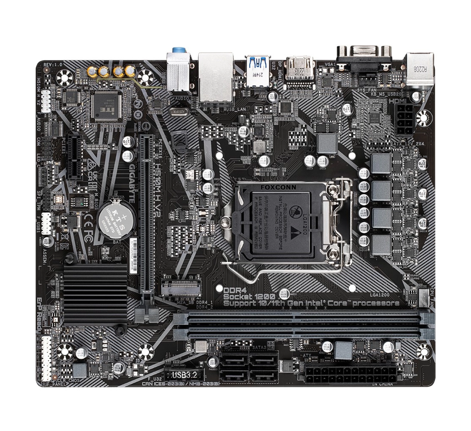 Gigabyte H510M-H V2 Soket Lga1200 Ddr4 3200 Mhz Dvı-D Vga Hdmı Anakart - Görsel 3