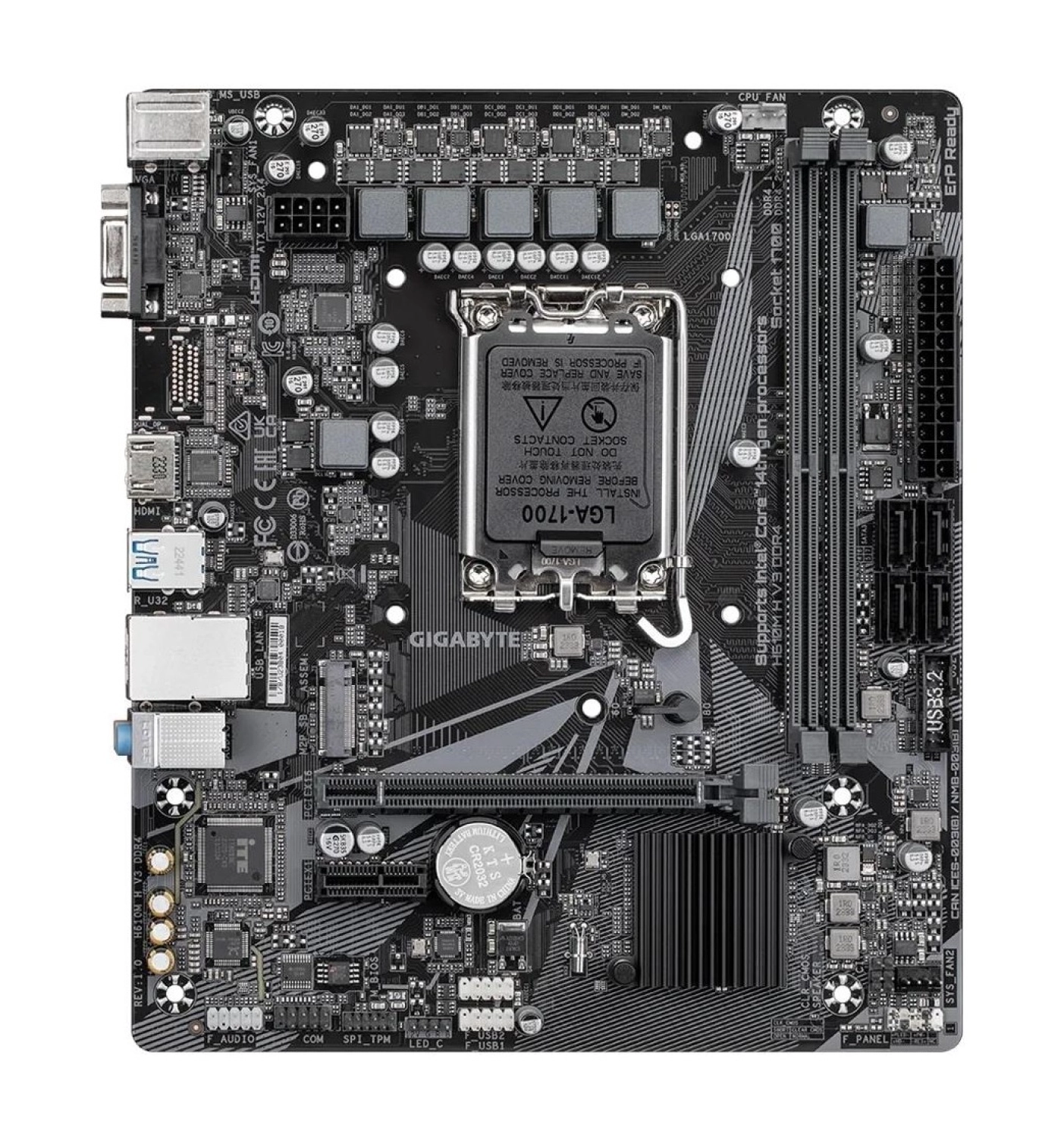 Gigabyte H610M H V3 D4 1700P Vga Hdmi Usb3.2 - Görsel 2