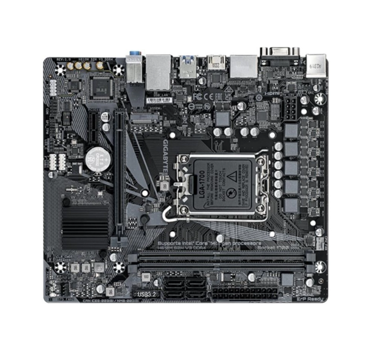 Gigabyte H610M-S2H-V2-Ddr4 3200Mhz 1Xvga 1Xdvı 1Xm.2 Usb 3.2 Matx 1700P (13. Ve 12.Nesil Işlemci Uyumlu) - Görsel 3