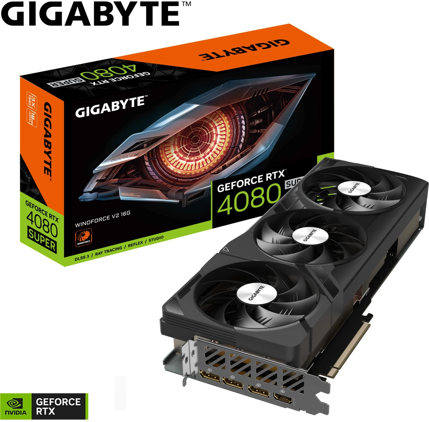 Gigabyte Rtx 4080 Super Windforce V2 16Gb 256 Bit Gddr6X Ekran Kartı - Gv-N408Swf3V2-16Gd ürün görseli