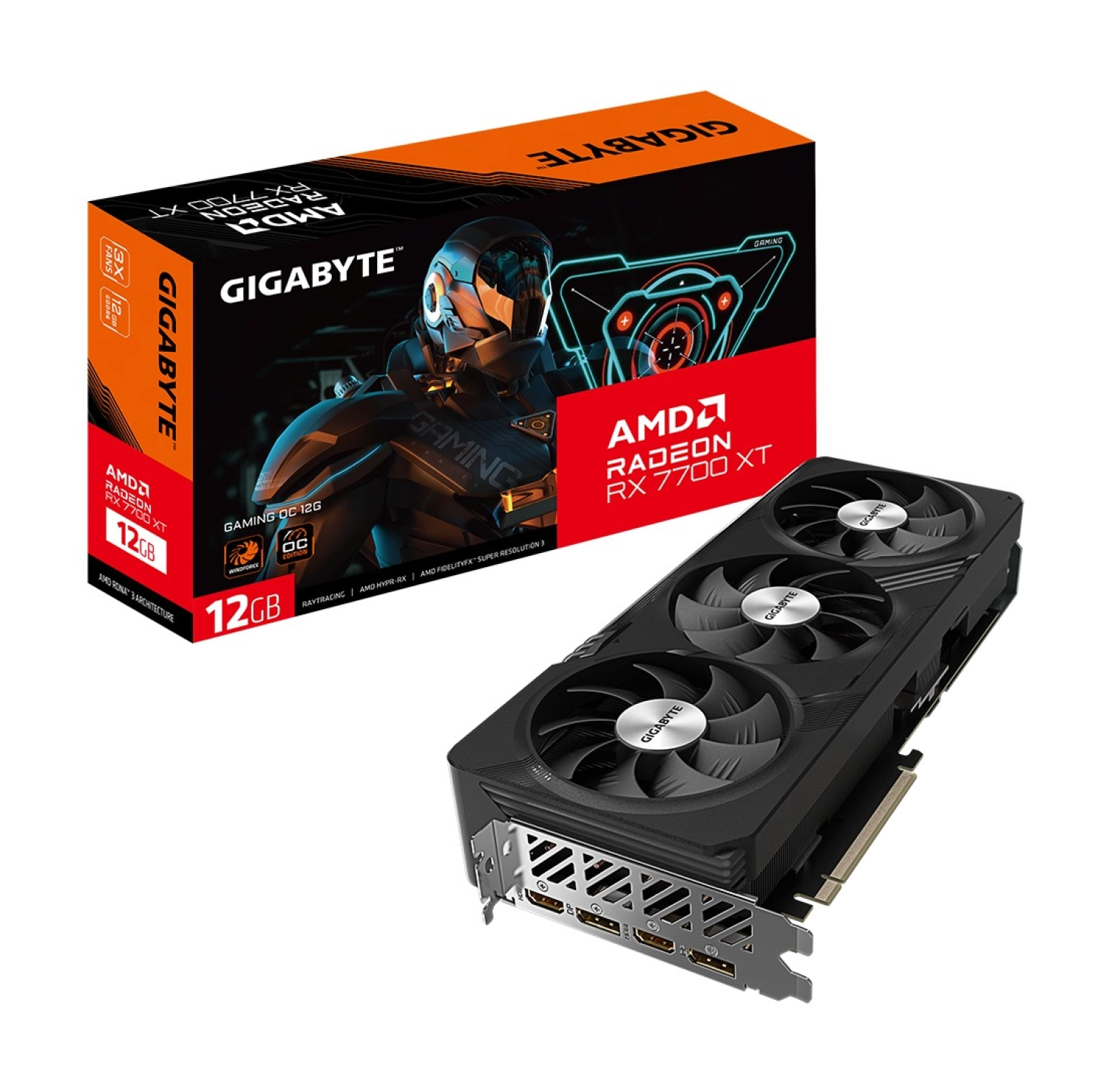 Gigabyte Rx 7700 Xt Gaming Oc 12Gb Ddr6 192 Bit Rgb Led Amd Radeon Ekran Kartı ürün görseli