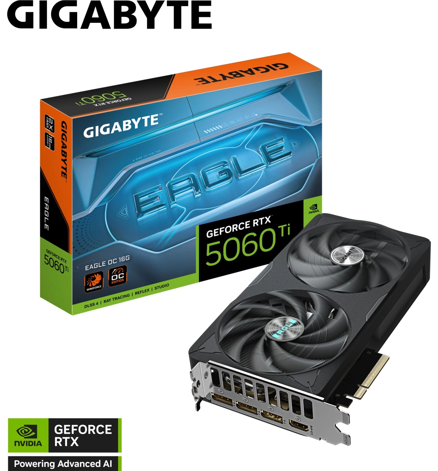Gigabyte Vga Geforce Rtx™ 5060 Ti Eagle Oc 16Gb, 128 Bit, Gddr7, Hdmi Ekran Kartı - Gv-N506Teagle Oc-16Gd ürün görseli