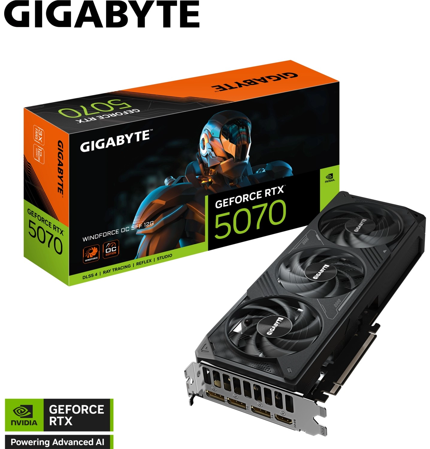 Gigabyte Vga Geforce Rtx™ 5070 Windforce Oc 12Gb, 192 Bit, Gddr7, Hdmi Ekran Kartı - Gv-N5070Wf3Oc-12Gd ürün görseli