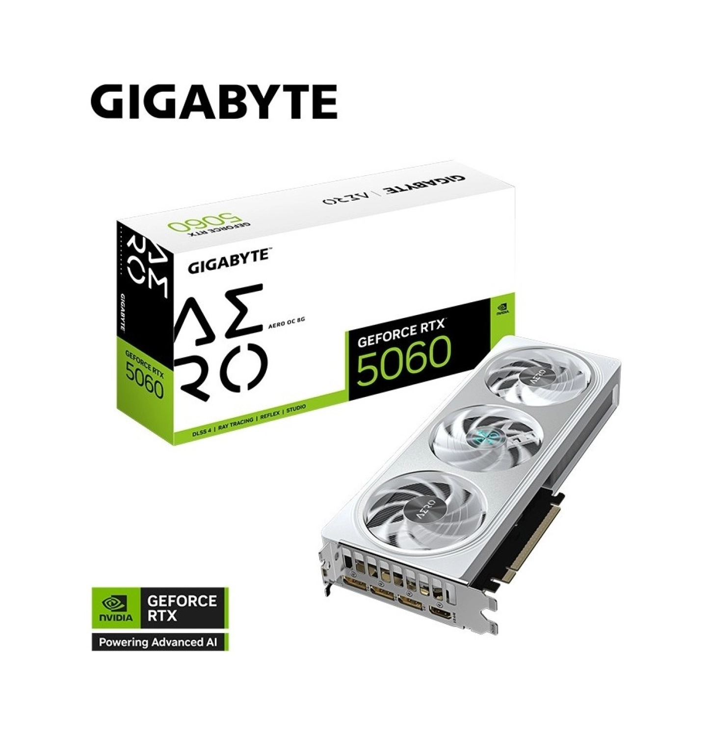 Gigabyte Vga Nvidia 8Gb Gddr7 Rtx5060 Aero Oc Gv-N5060Aero Oc-8Gd 128Bit/3Xdp/1Xhdmi/3Xfan ürün görseli