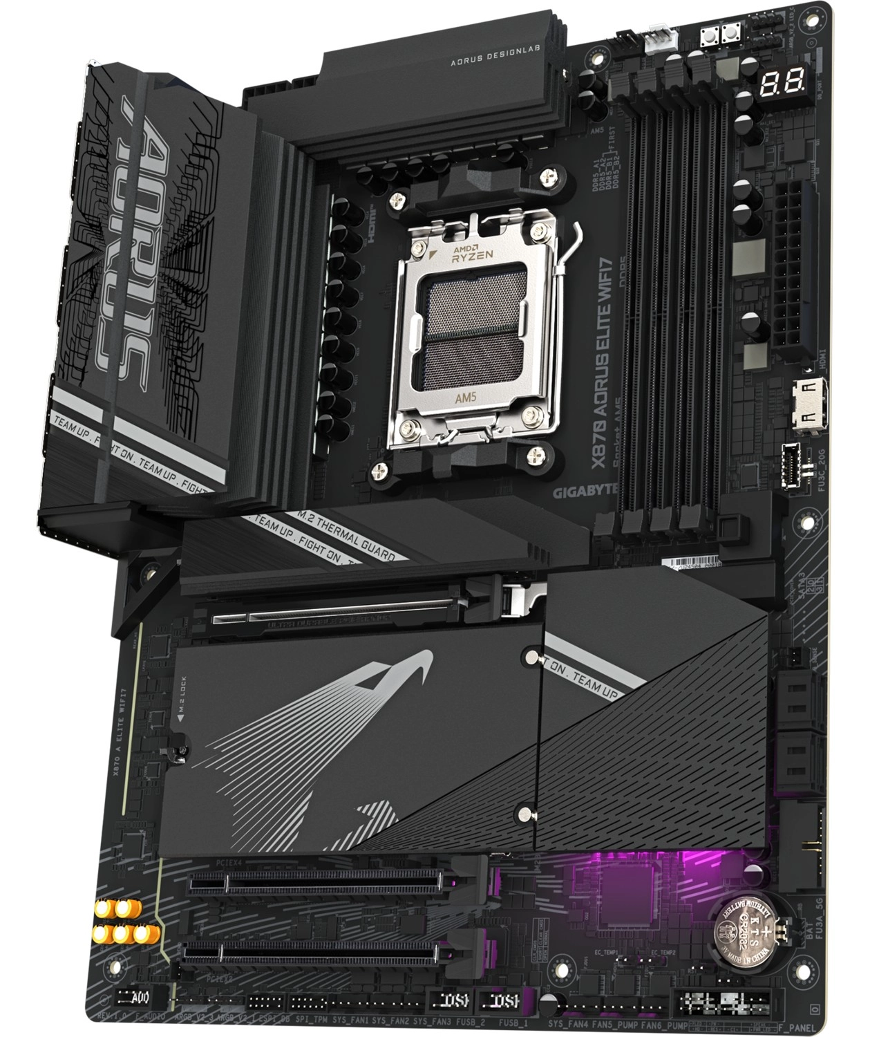 Gigabyte X870 A Elıte Wıfı7 Atx Anakart, Amd X870 Chipset, Ddr5 Bellek, Am5 Soket Tipi - Görsel 2
