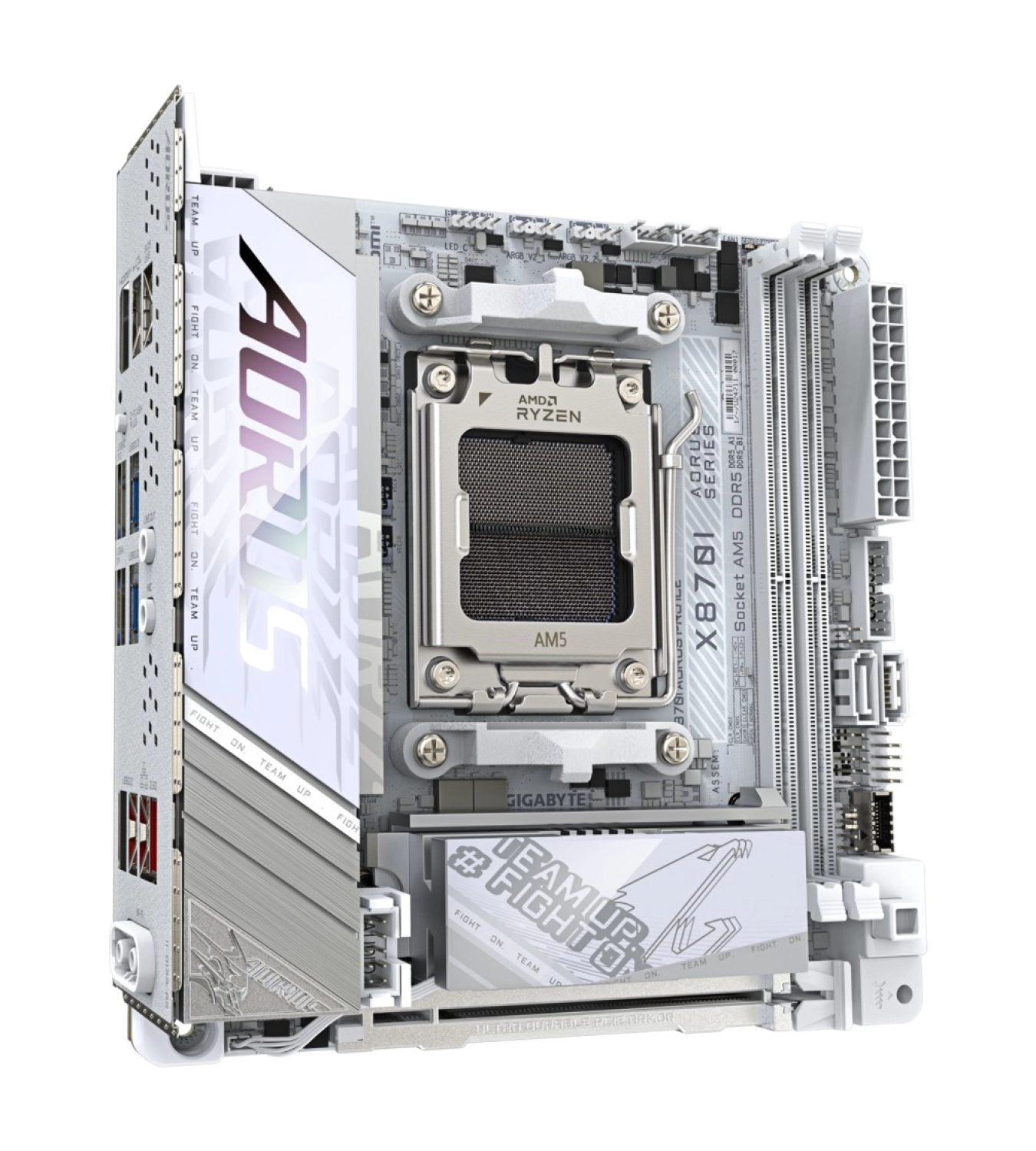 Gigabyte X870I Aorus Pro Ice Anakart, X870, Ddr5, 8400, Am5, Miniıtx - Görsel 2