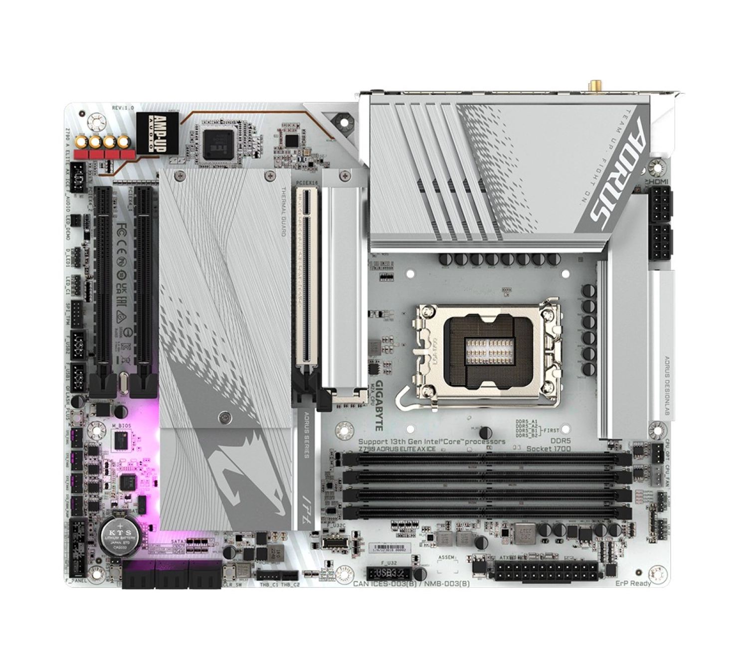 Gigabyte Z790 Aorus Elite Ax Ice Intel Z790 Ddr5 7600Mhz Atx Anakart - Görsel 3