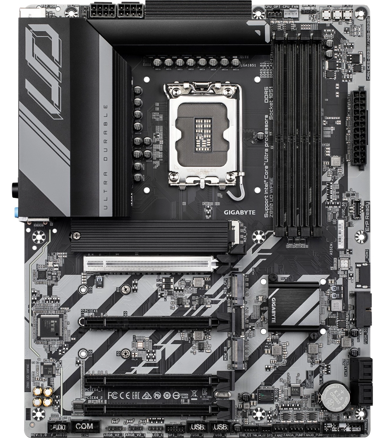 Gigabyte Z890 Ud Wifi6E Atx Anakart, Intel Z890 Chipset, Ddr5 Bellek, Lga 1851 Soket Tipi ürün görseli